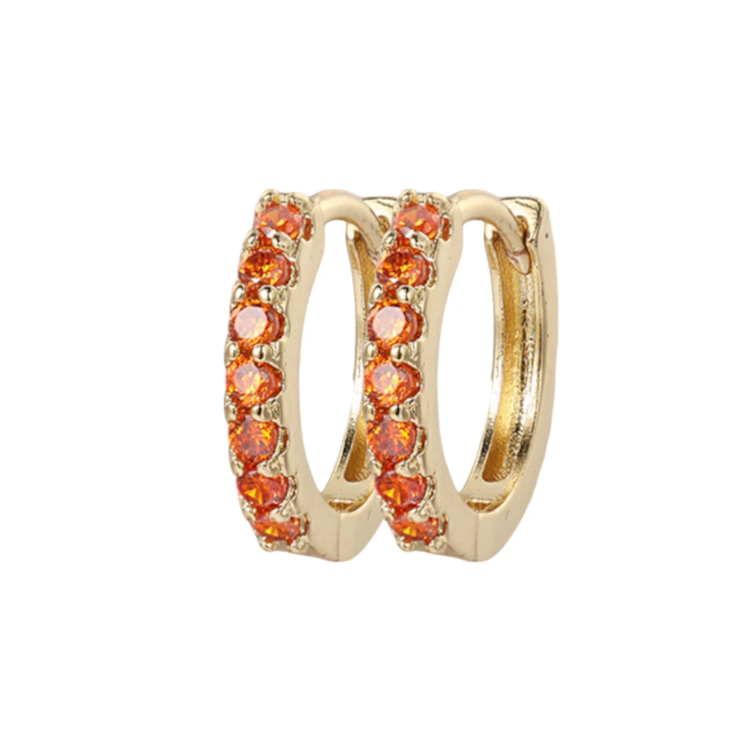 Gemstone Sleeper Huggie Hoop Earrings - Image 16