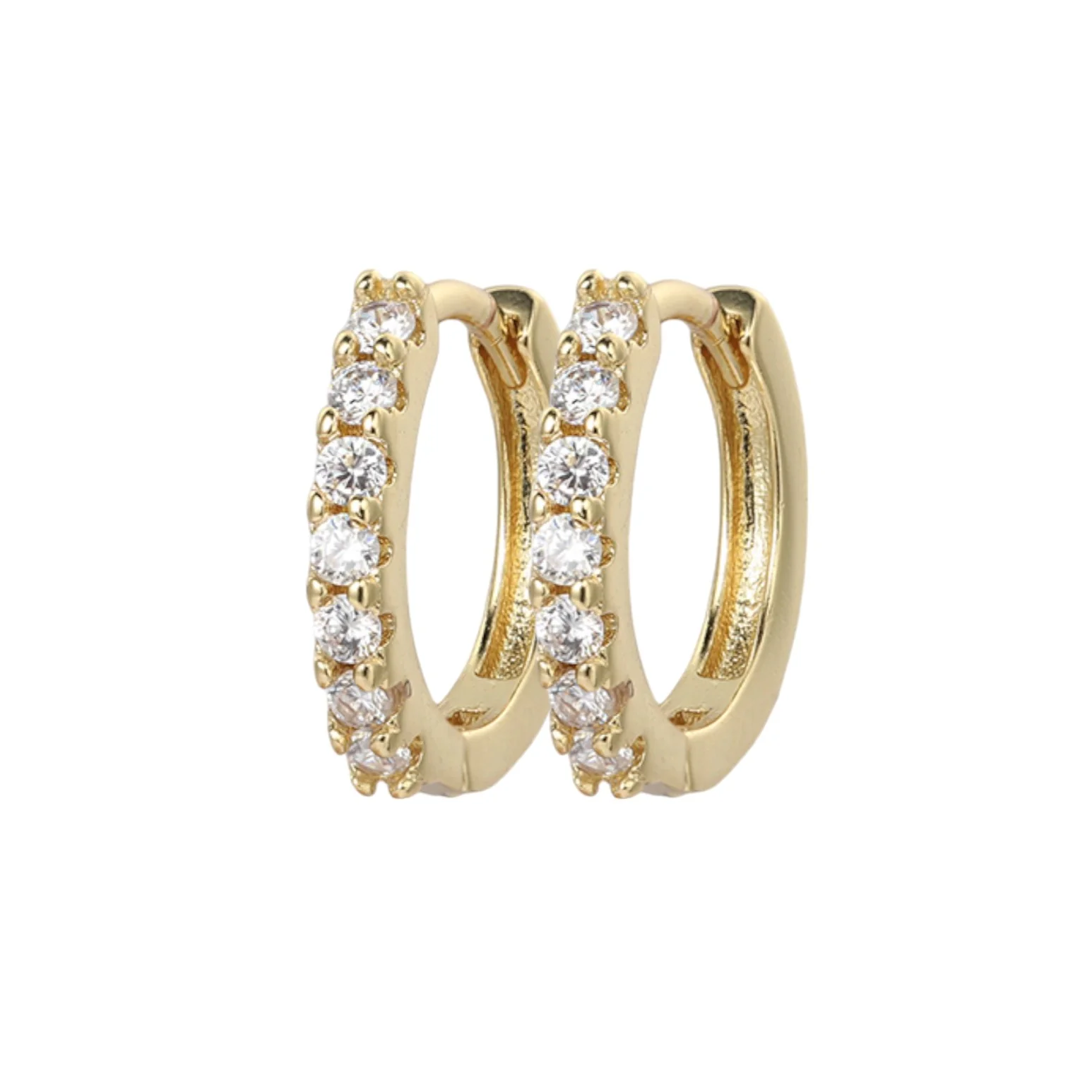 Gemstone Sleeper Huggie Hoop Earrings - Image 17