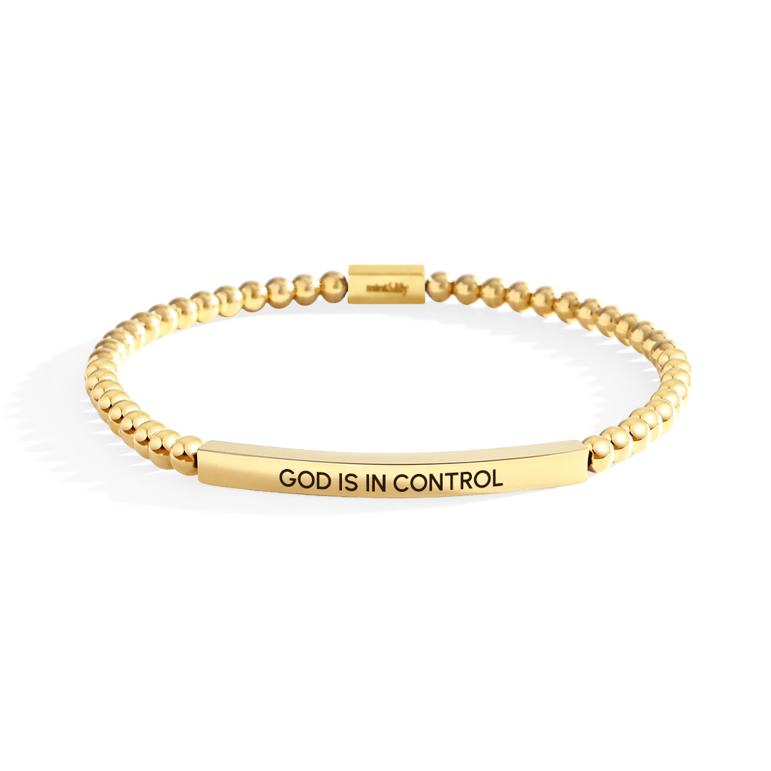 God Is In Control Beaded Inspire Bracelet