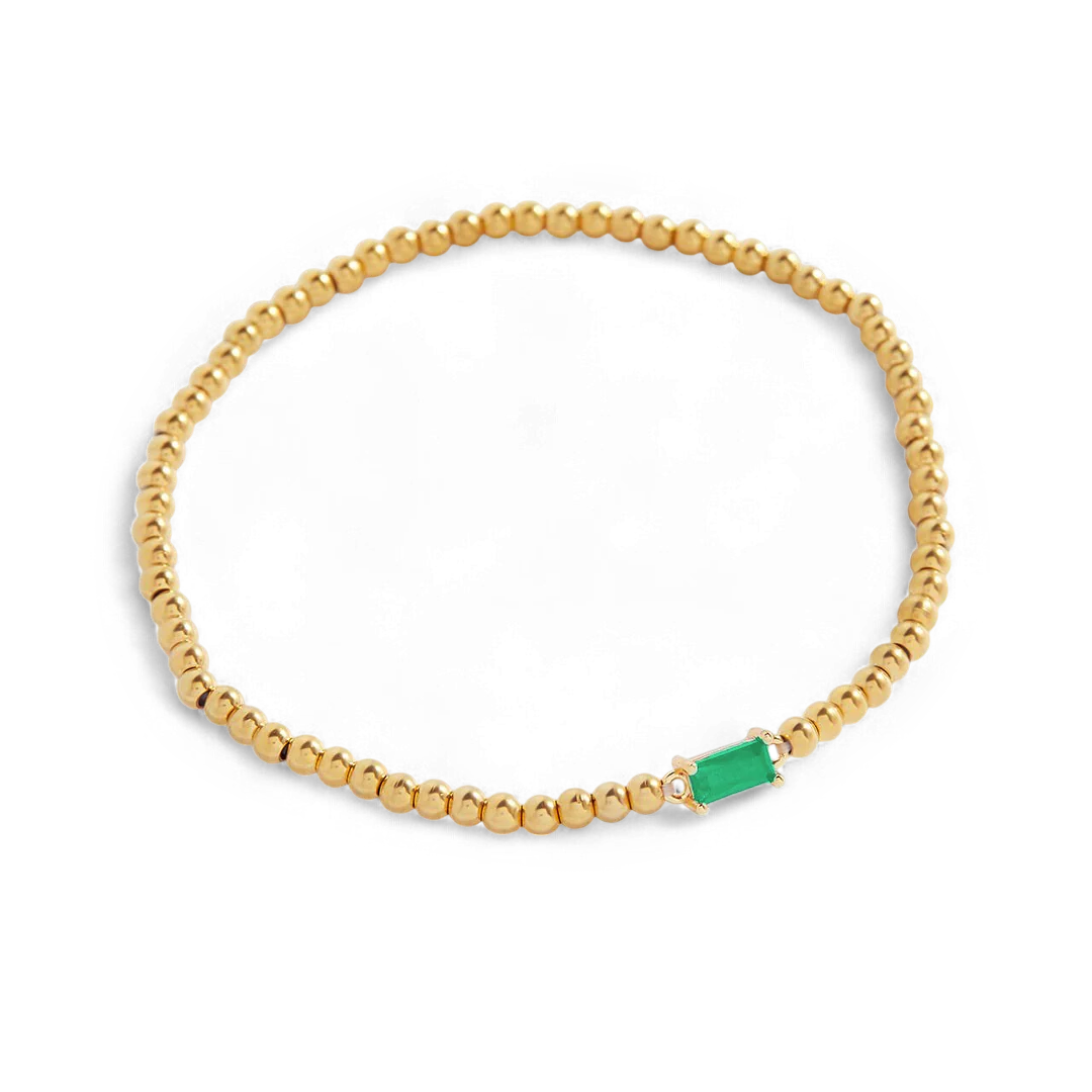 Gold Beaded Birthstone Bracelet - Image 73