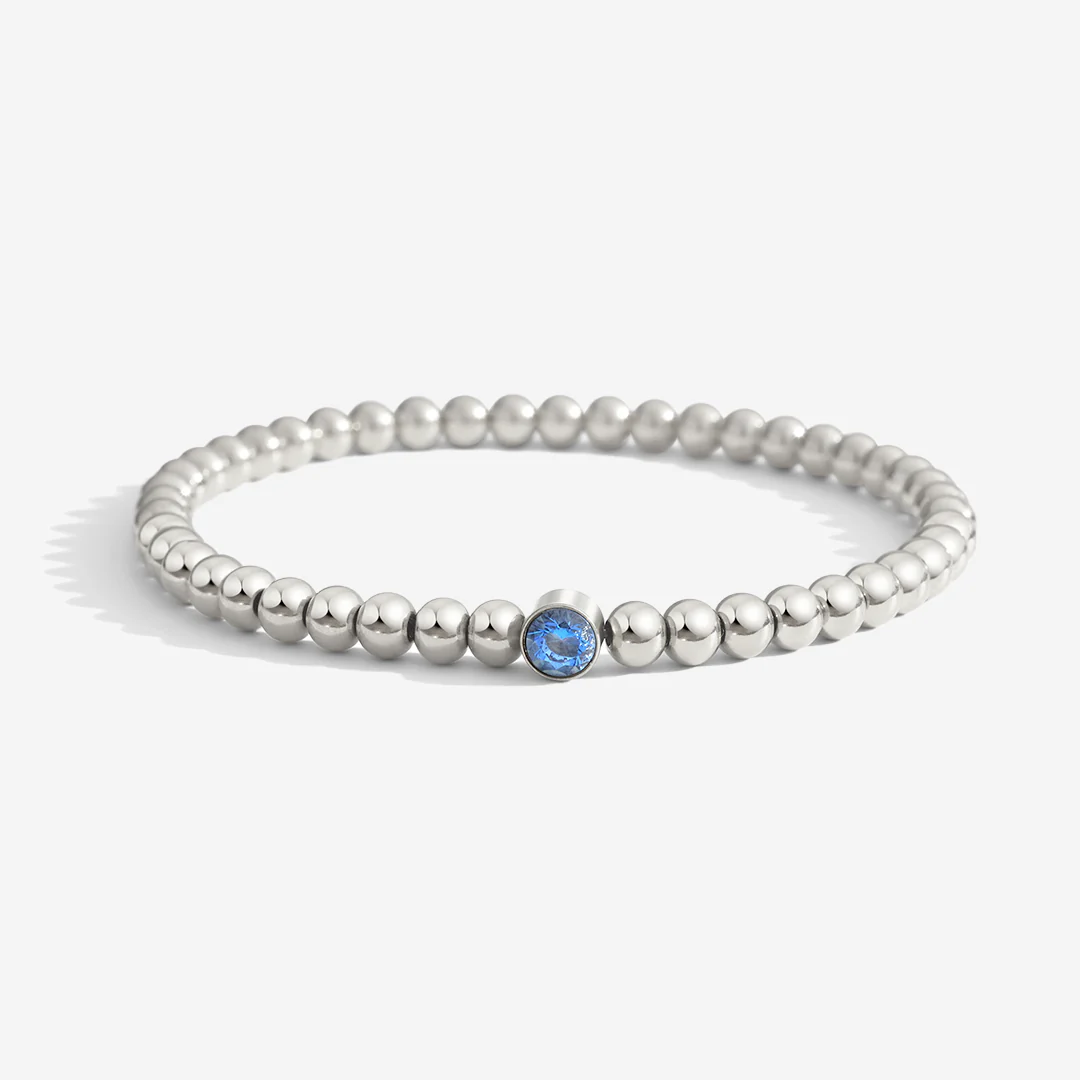 Gold Beaded Bubble Birthstone Bracelet - Image 26