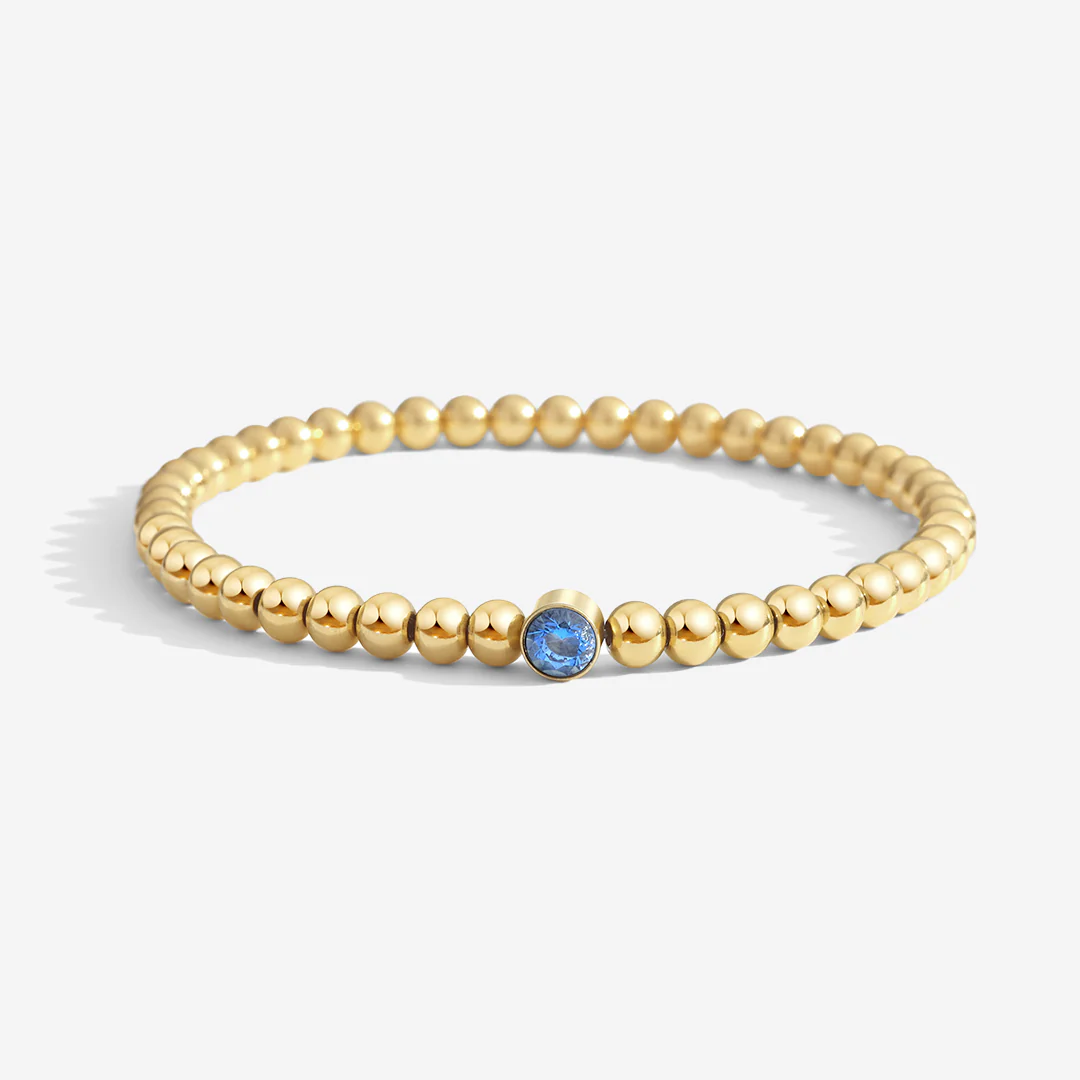 Gold Beaded Bubble Birthstone Bracelet - Image 50