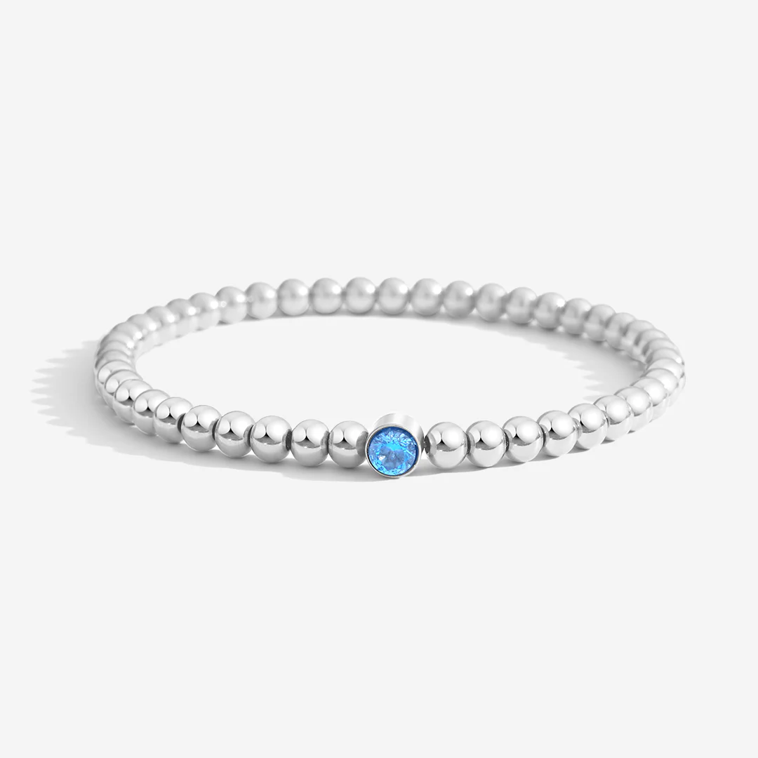 Gold Beaded Bubble Birthstone Bracelet - Image 52