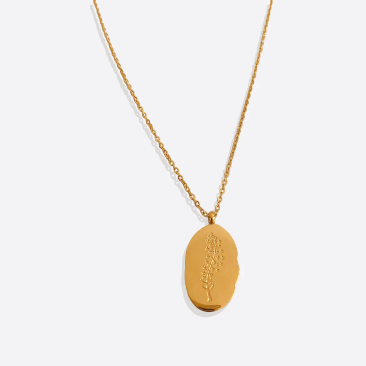 Gold Birth Flower Pendant Necklace - Image 28