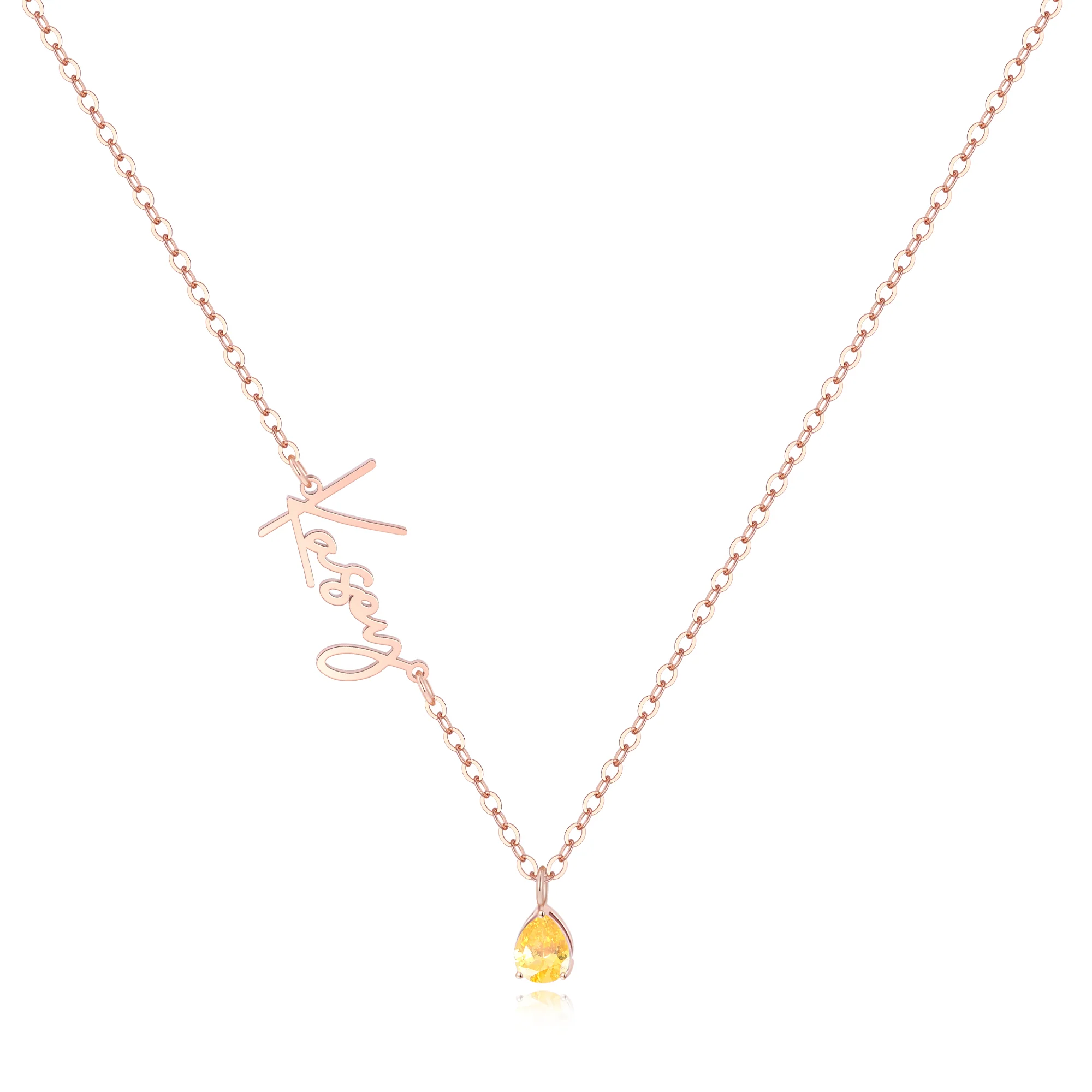 Handmade Birthstone Name Necklace - Image 11