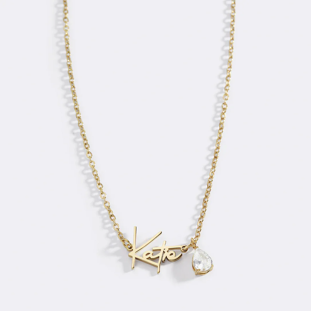 Handmade Birthstone Name Necklace - Image 143
