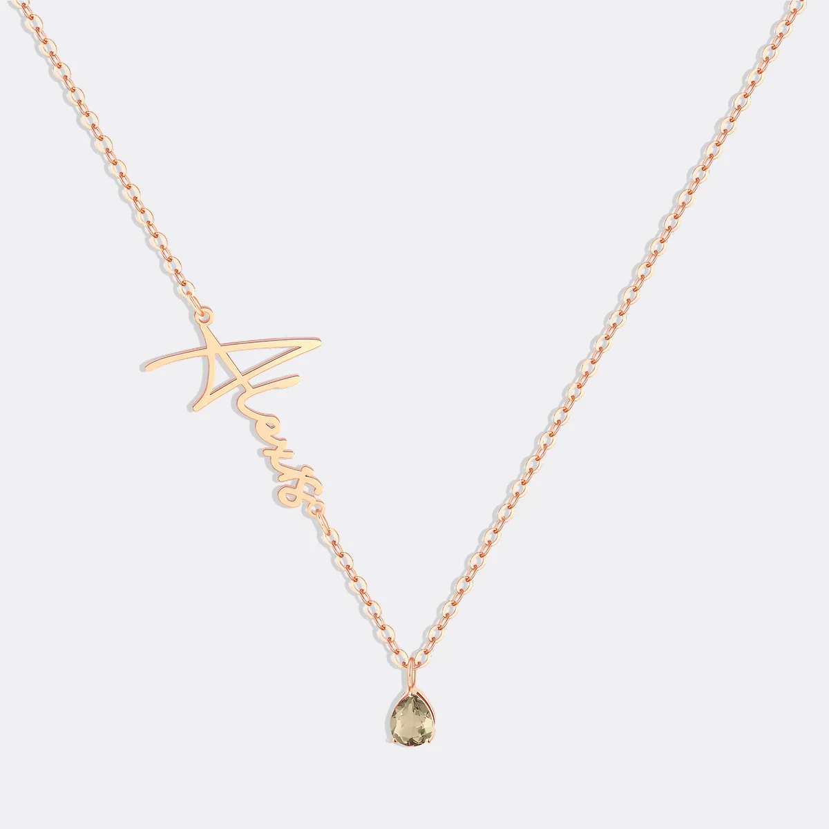 Handmade Birthstone Name Necklace - Image 71