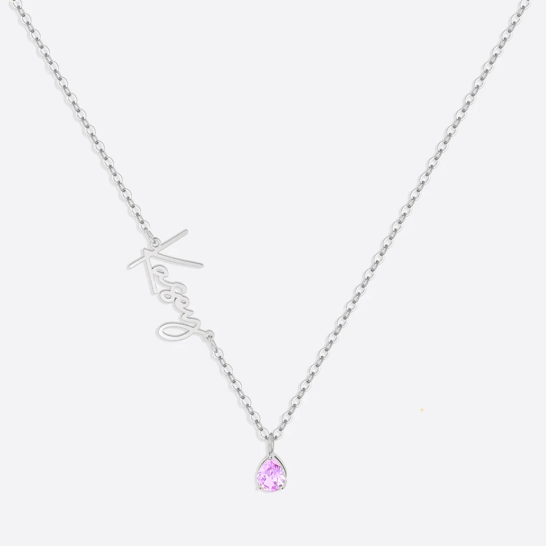 Handmade Birthstone Name Necklace - Image 85