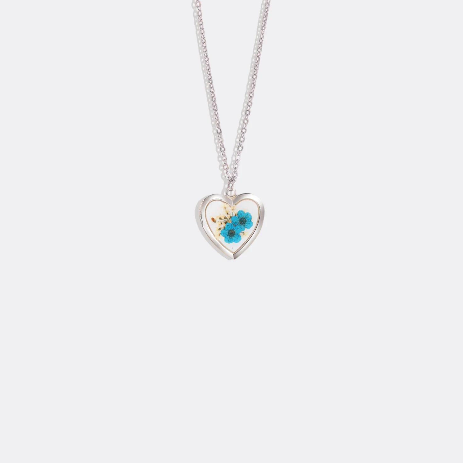Handmade Pressed Flower Photo Heart Locket - Image 11