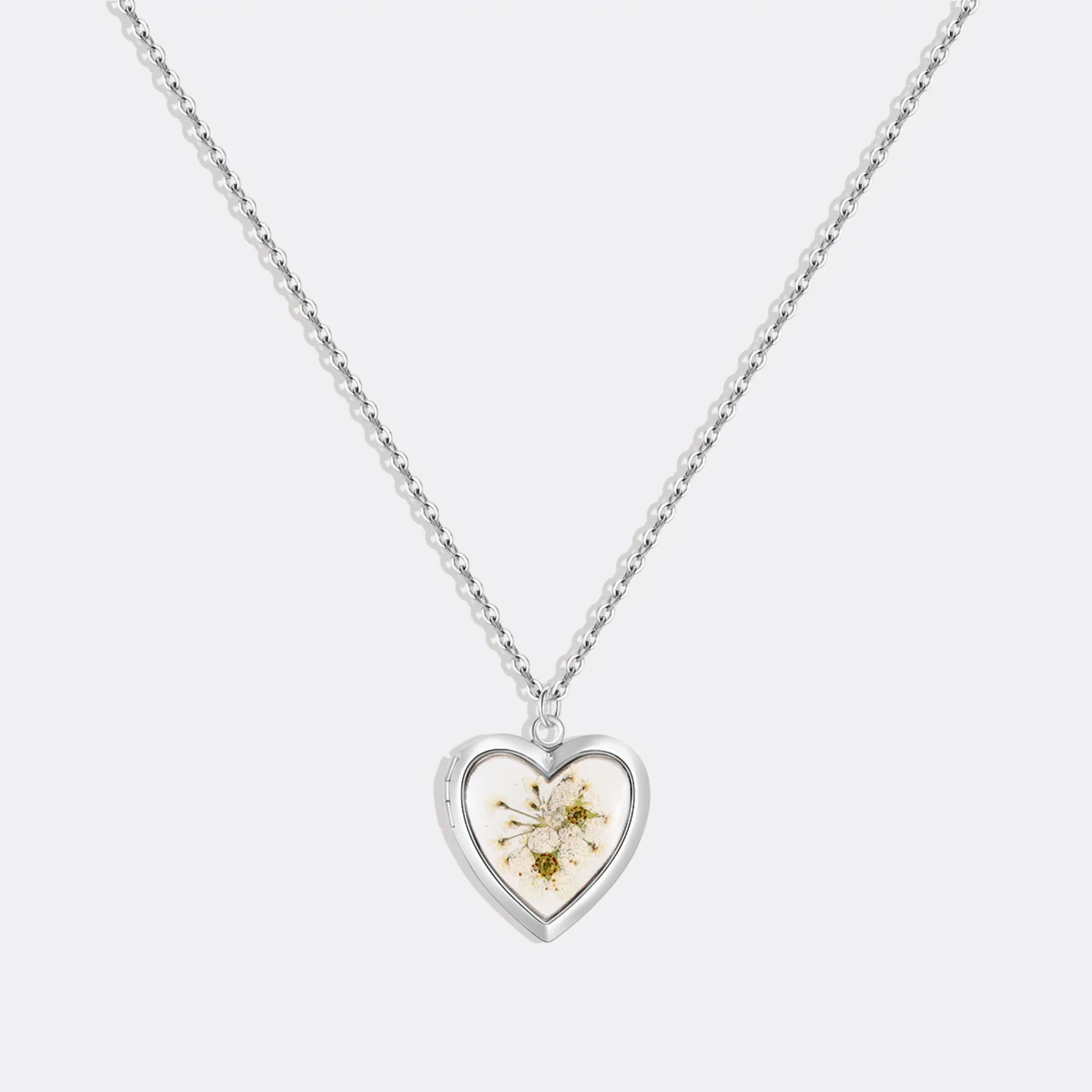 Handmade Pressed Flower Photo Heart Locket - Image 16