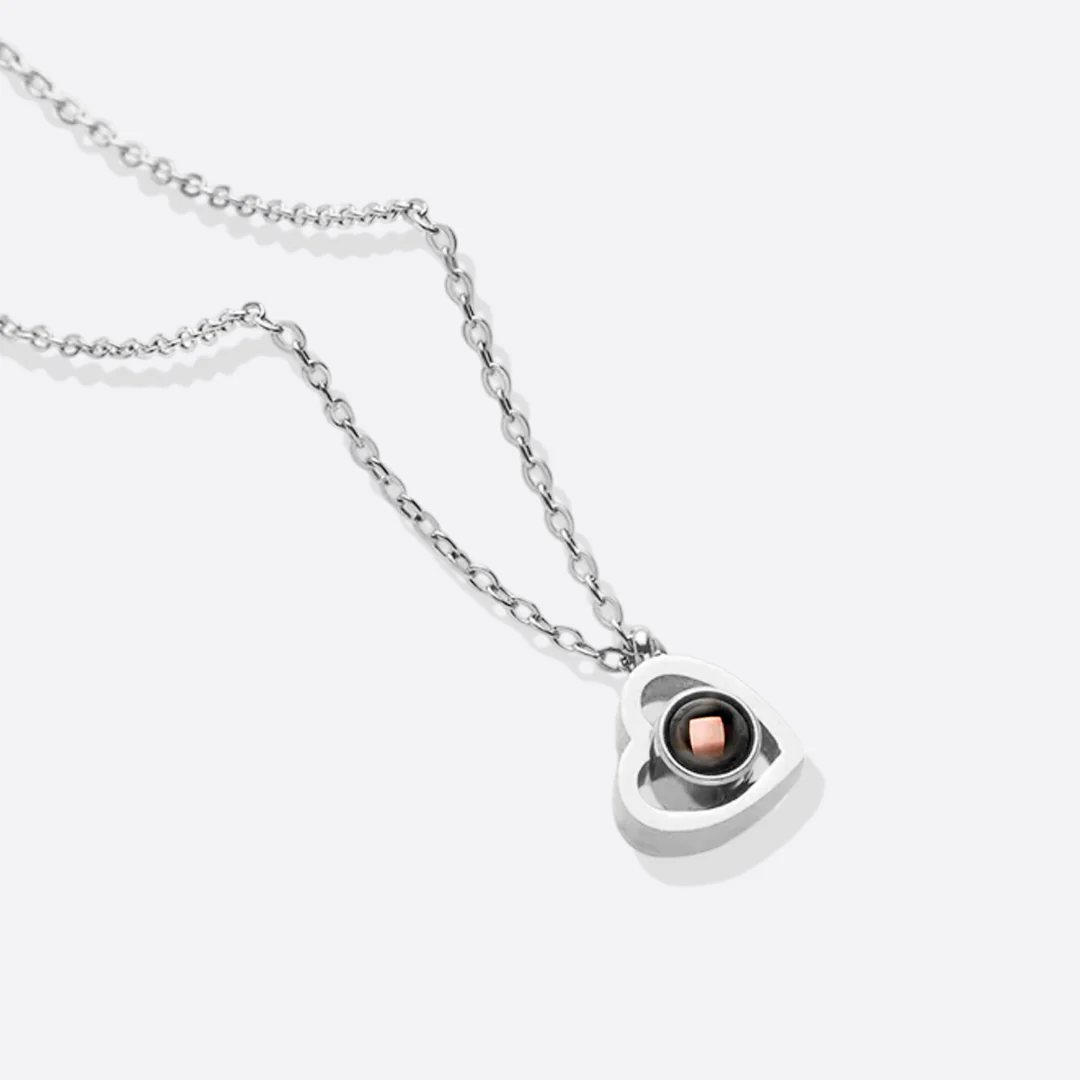 Personalized Heart Photo Necklace - Image 15