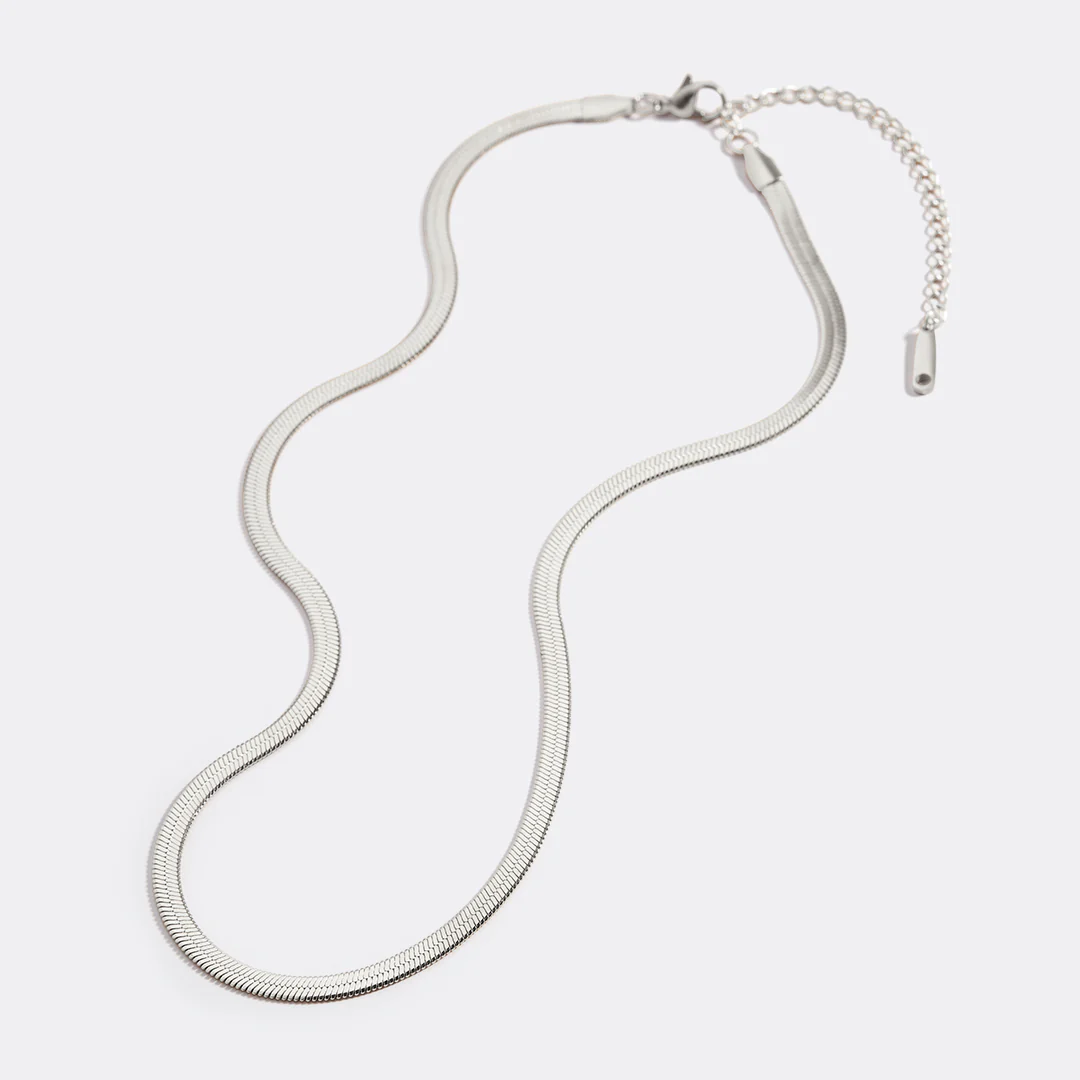 Herringbone Gold Chain Necklace - Image 51