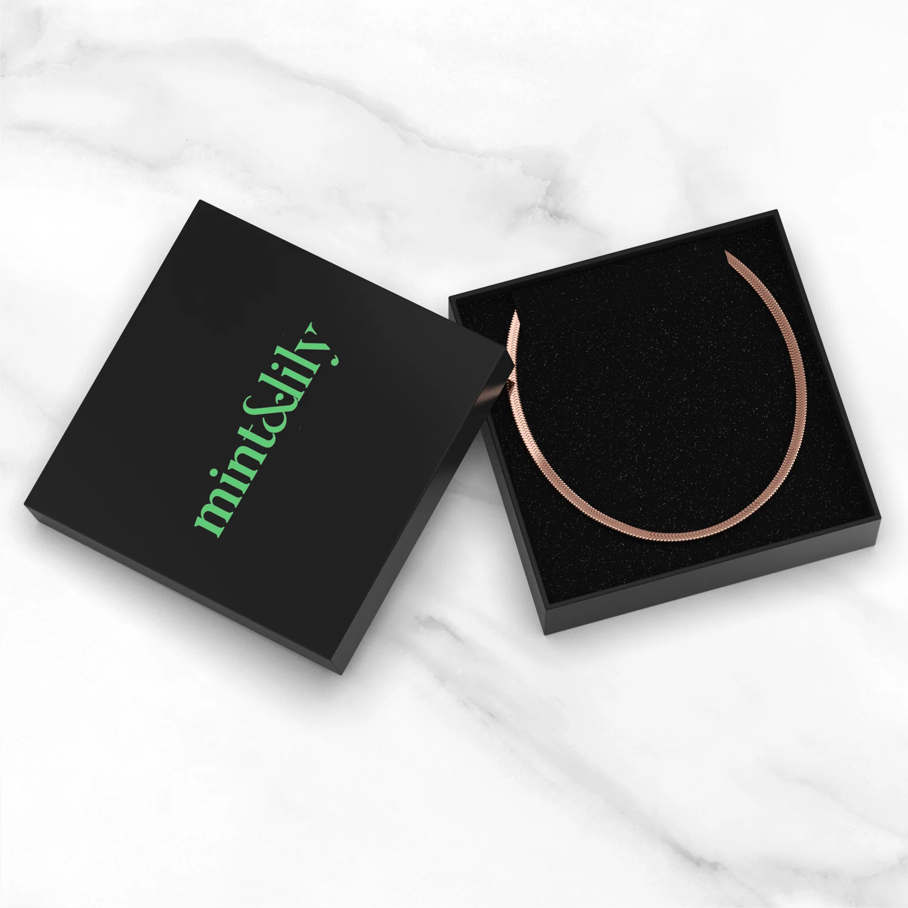 Herringbone Gold Chain Necklace - Image 8