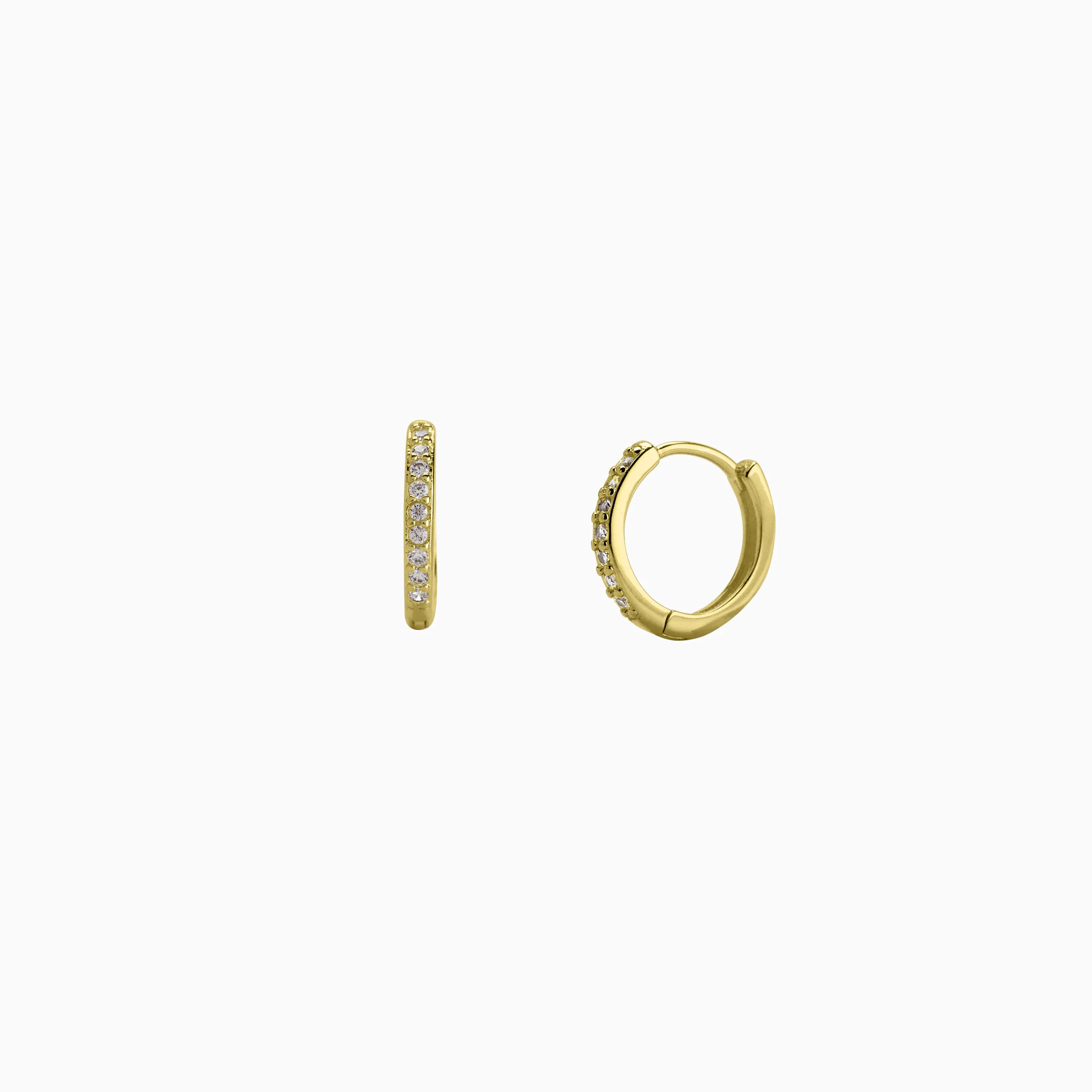 Pave Huggie Hoop Earrings - Image 23