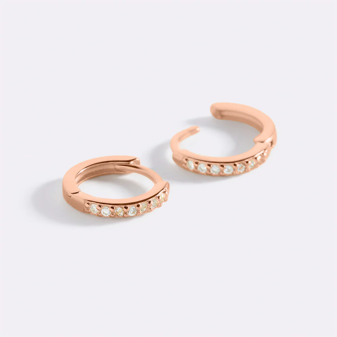Pave Huggie Hoop Earrings - Image 43