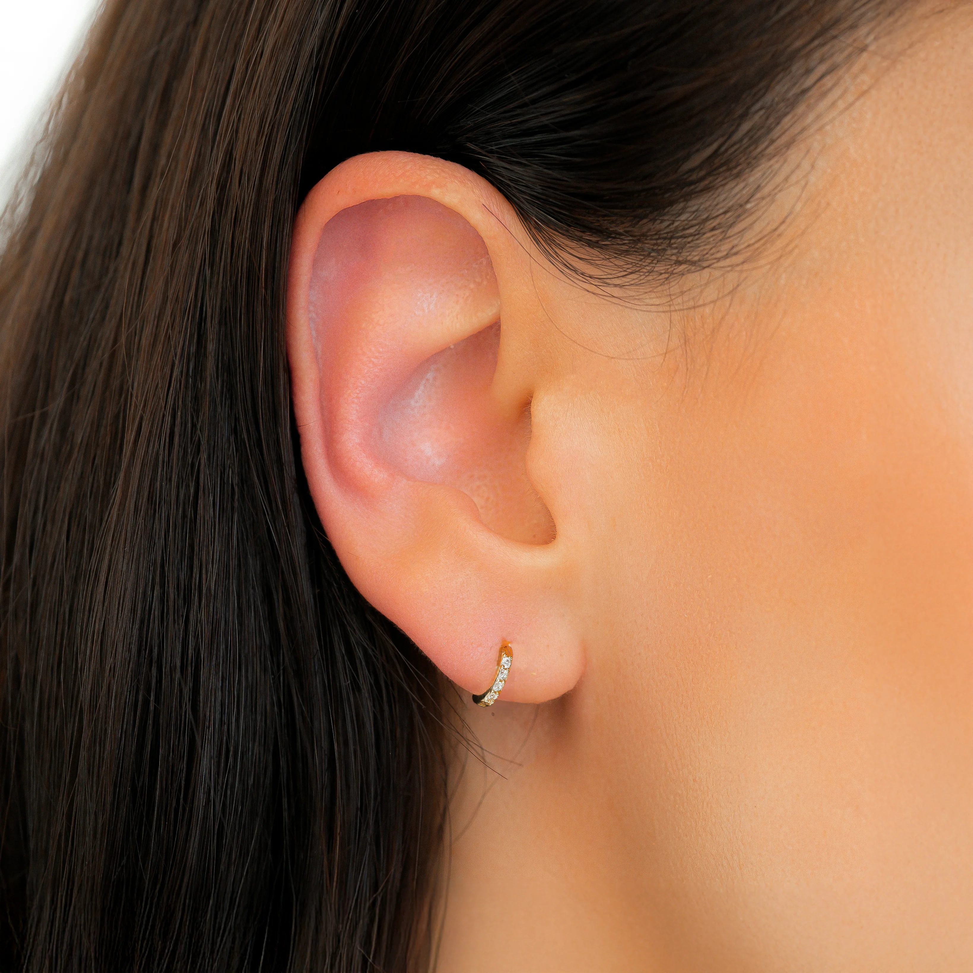 Pave Huggie Hoop Earrings - Image 61