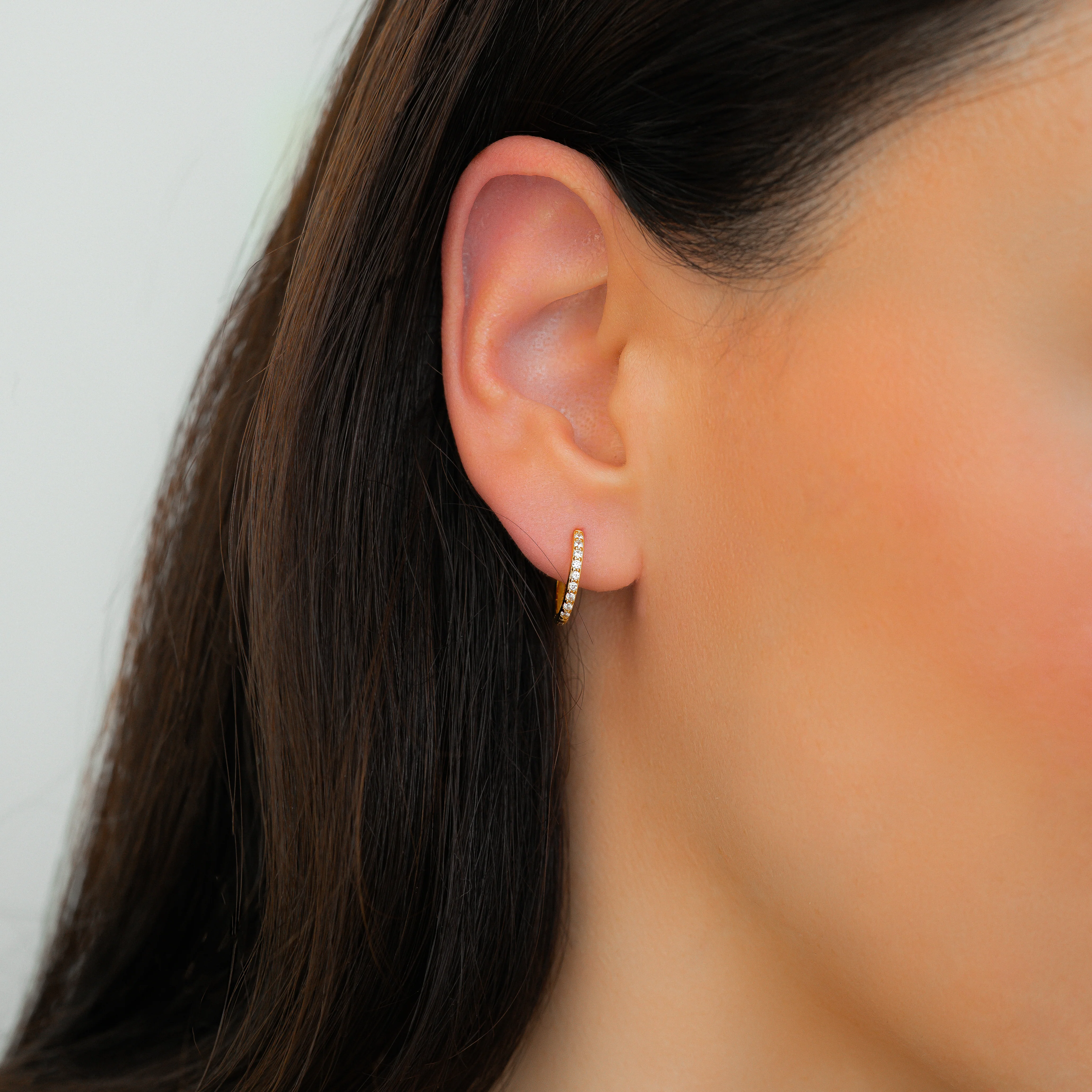Pave Huggie Hoop Earrings - Image 63