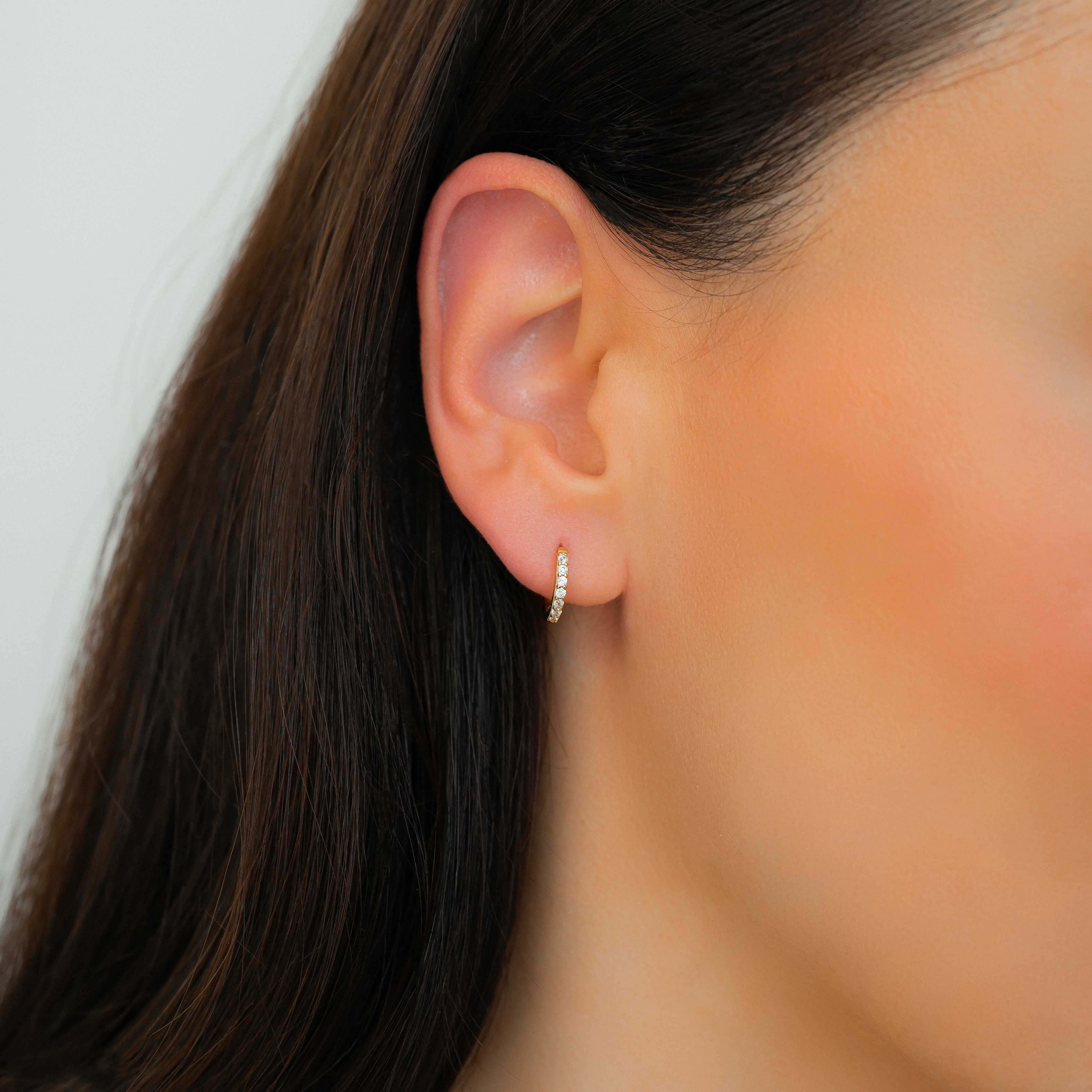 Pave Huggie Hoop Earrings - Image 66