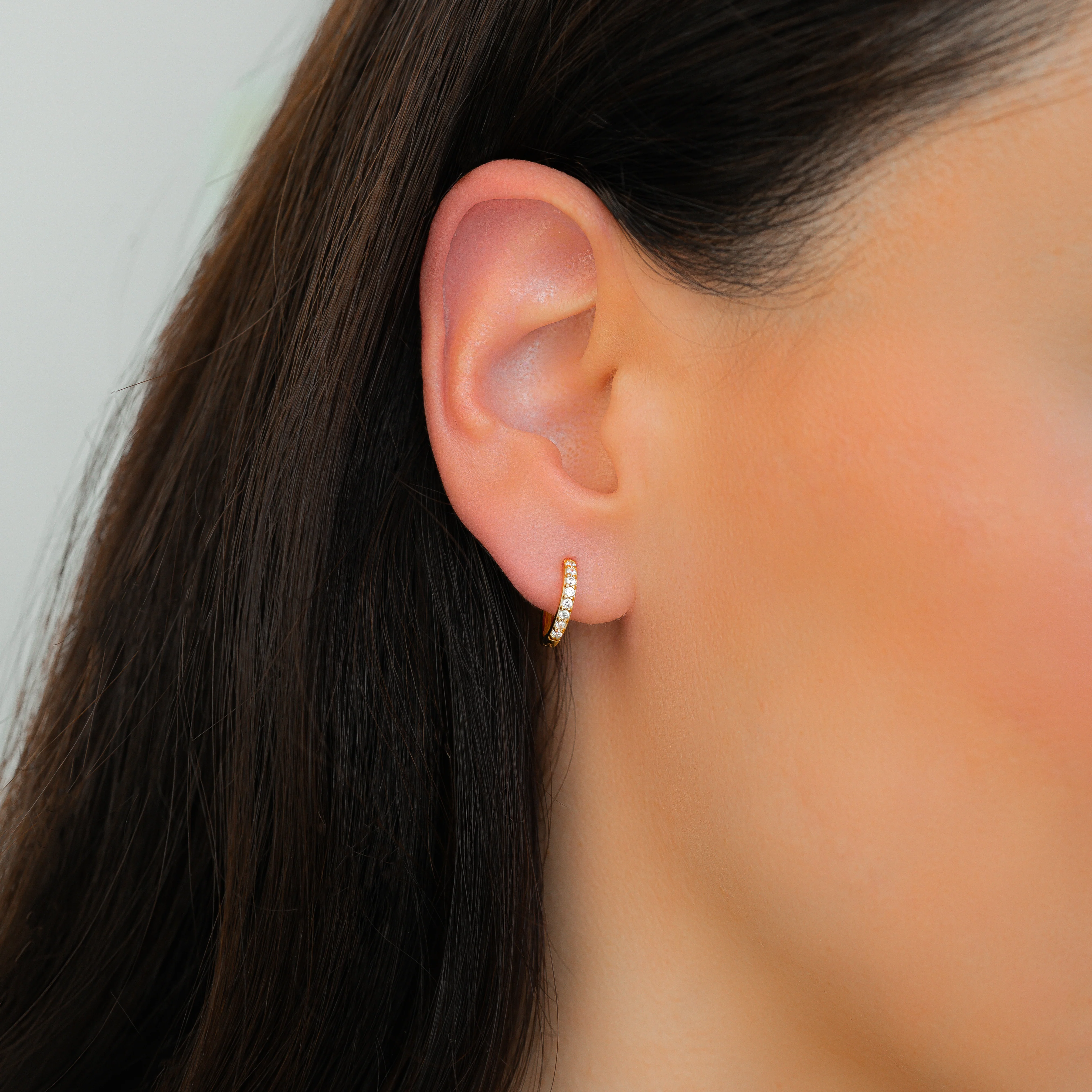 Pave Huggie Hoop Earrings - Image 67