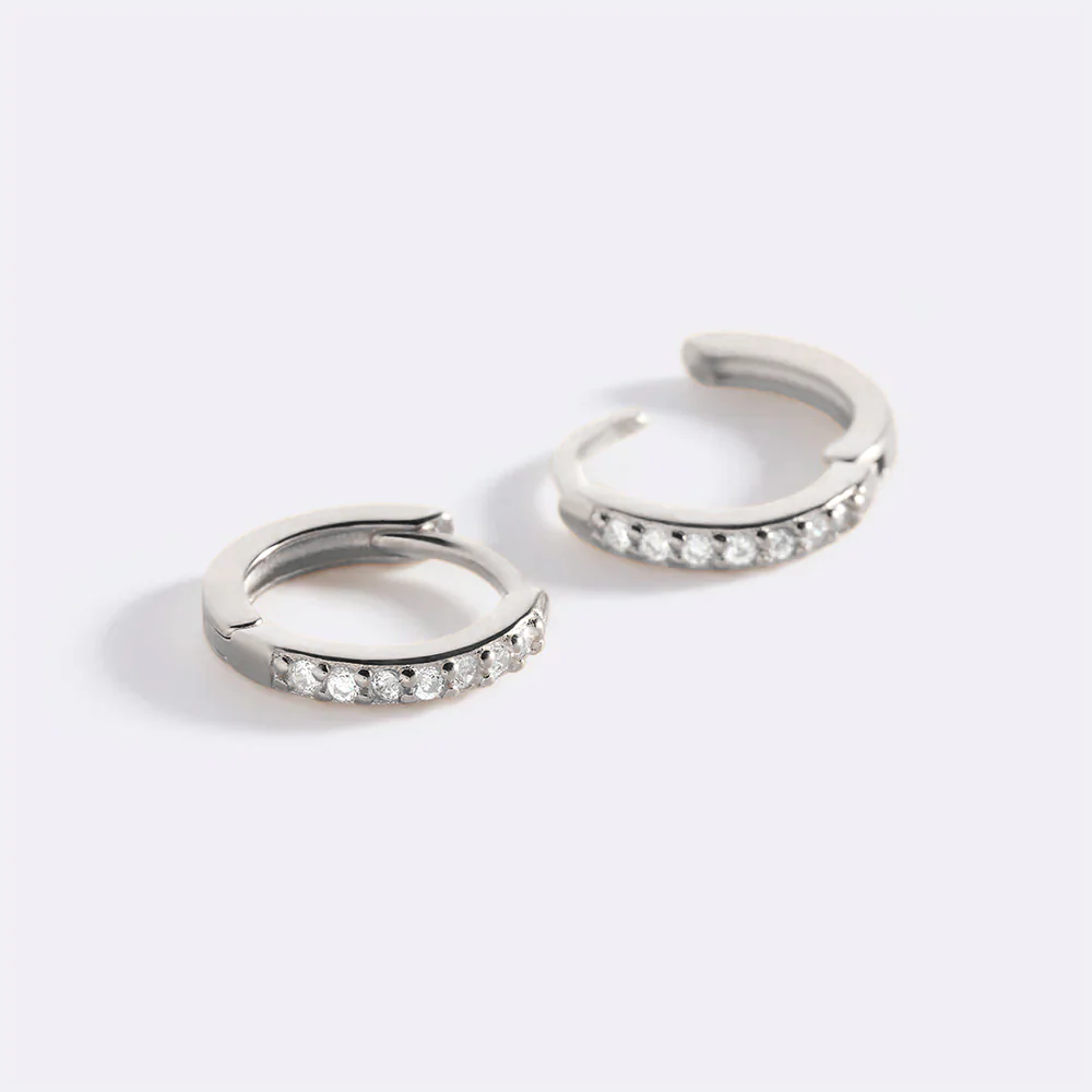 Pave Huggie Hoop Earrings - Image 70