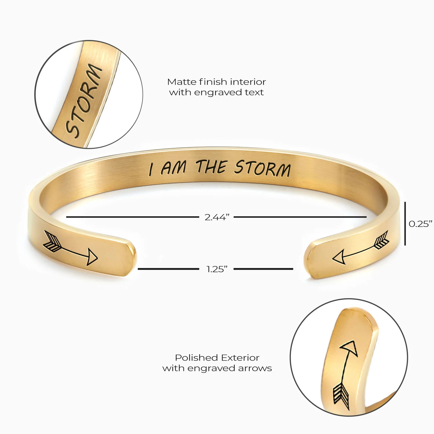 I Am The Storm Cuff Bracelet - Image 28