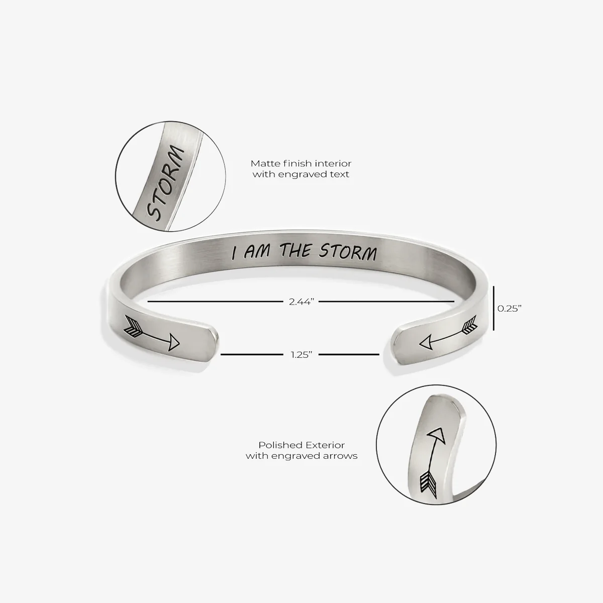 I Am The Storm Cuff Bracelet - Image 33