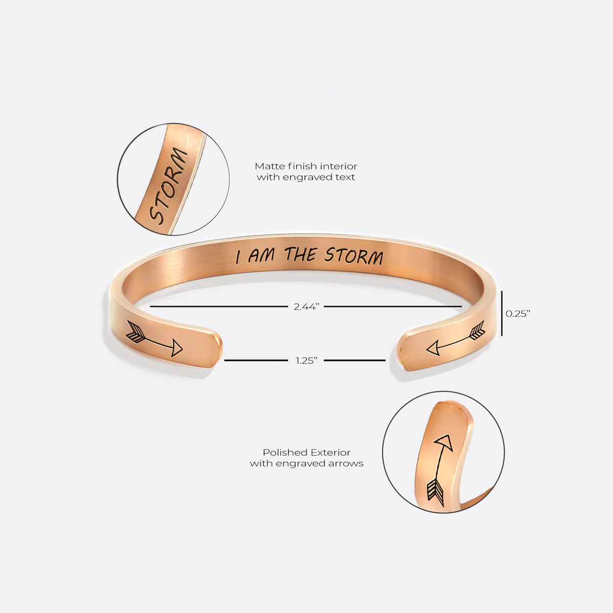 I Am The Storm Cuff Bracelet - Image 36