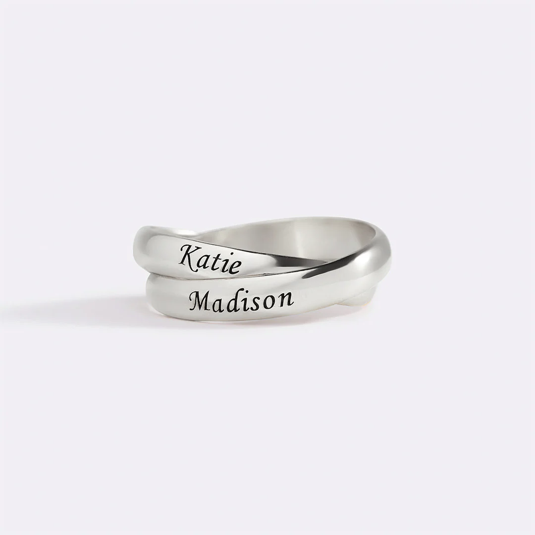 Interlocking Engraved Ring - Image 16