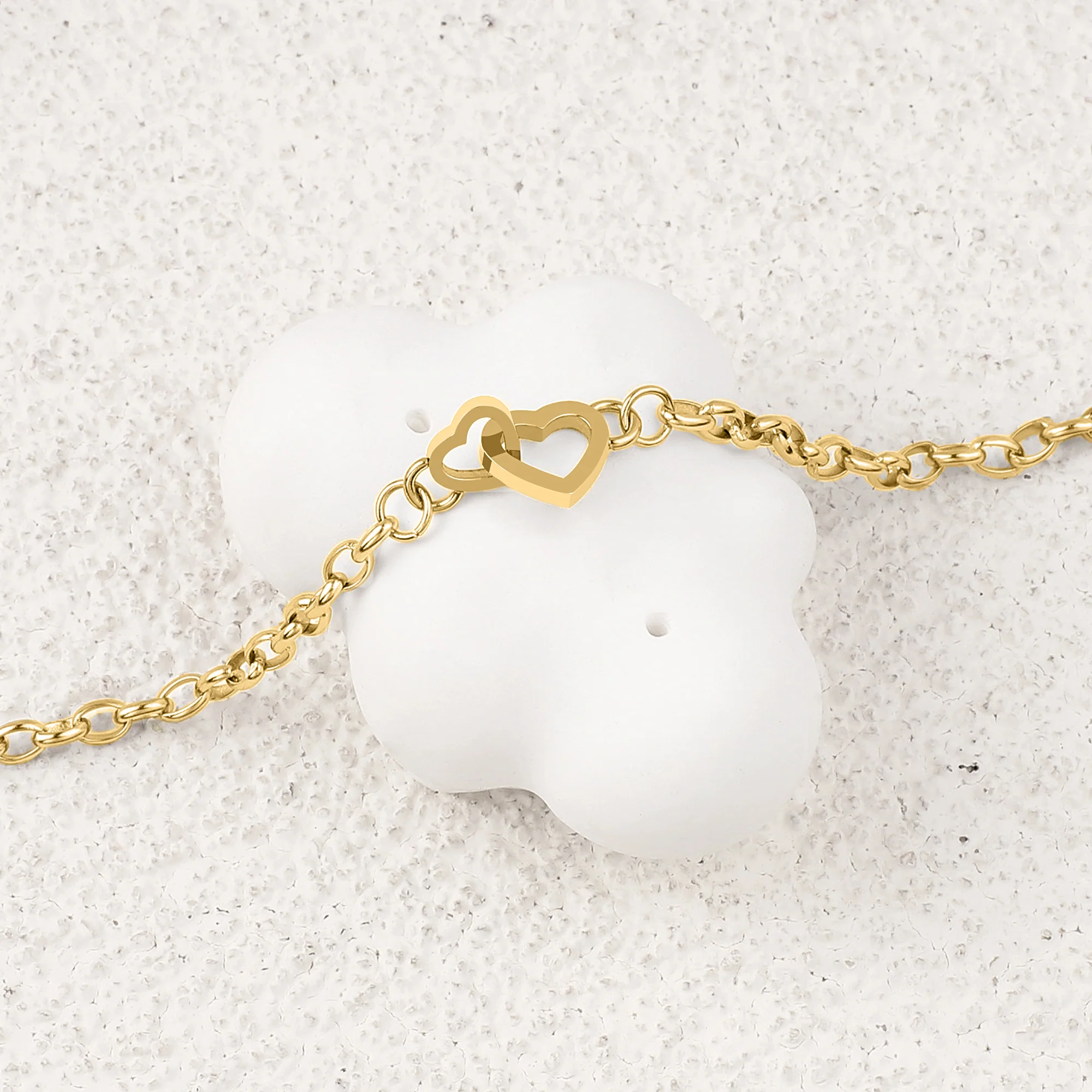 Interlocking Mini Heart Bracelet - Image 4