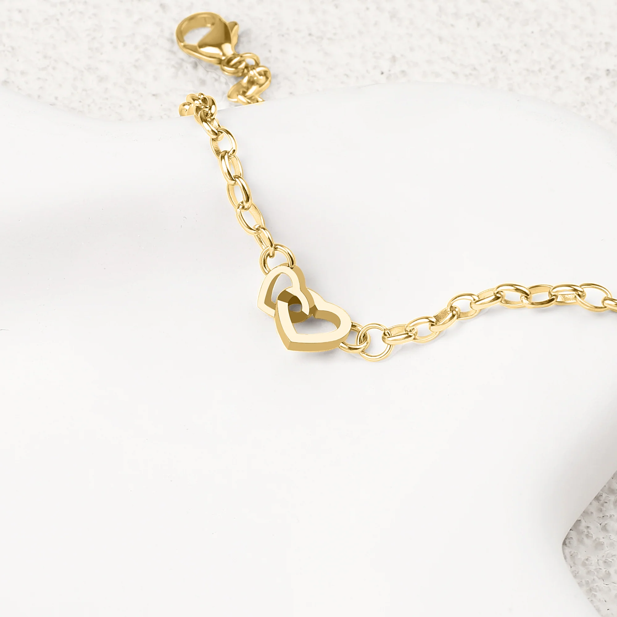 Interlocking Mini Heart Bracelet - Image 6
