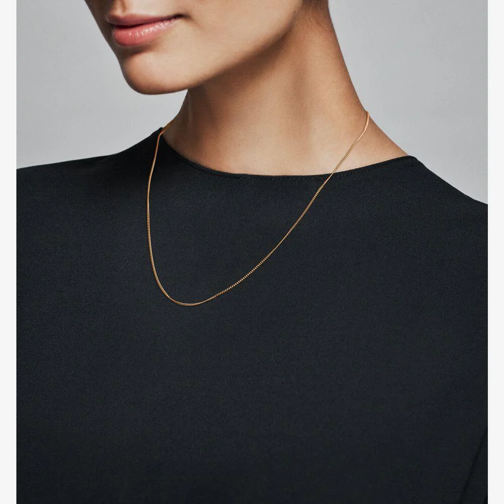 Italian Milano Sterling Silver Adjustable Chain Necklace - Image 5
