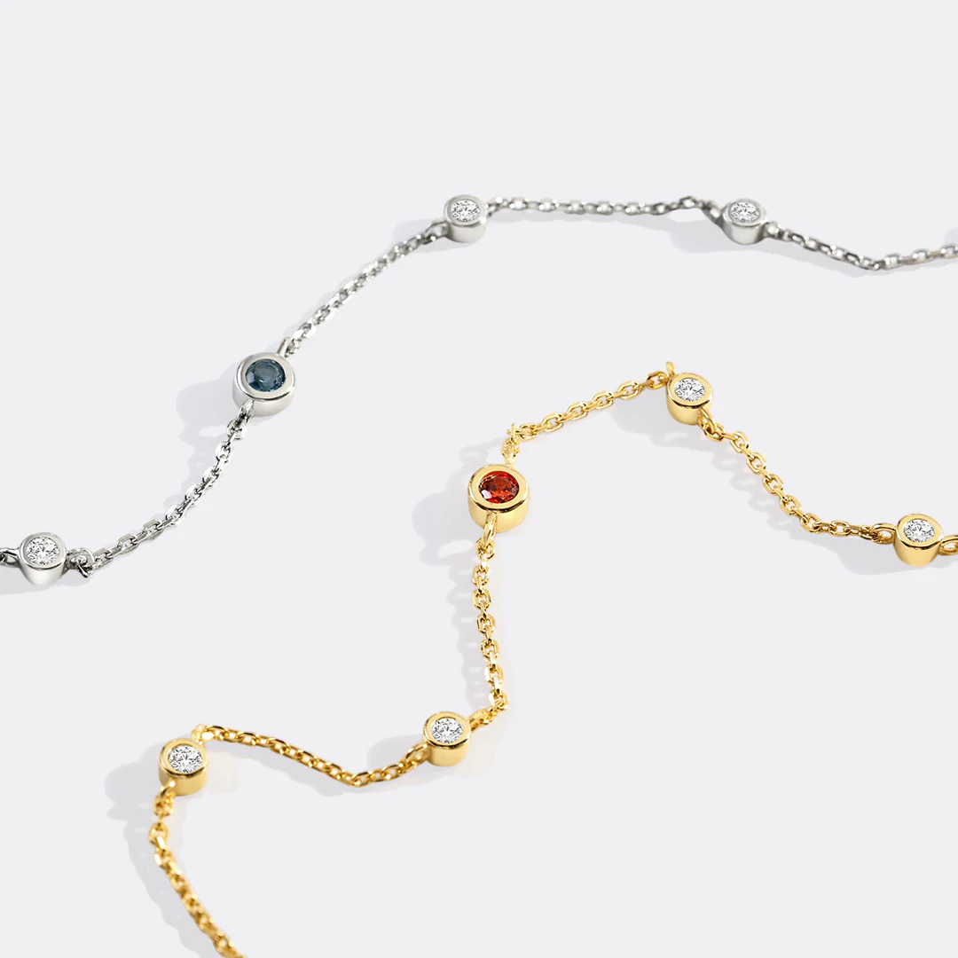January Birthstone Station Bracelet - Image 5