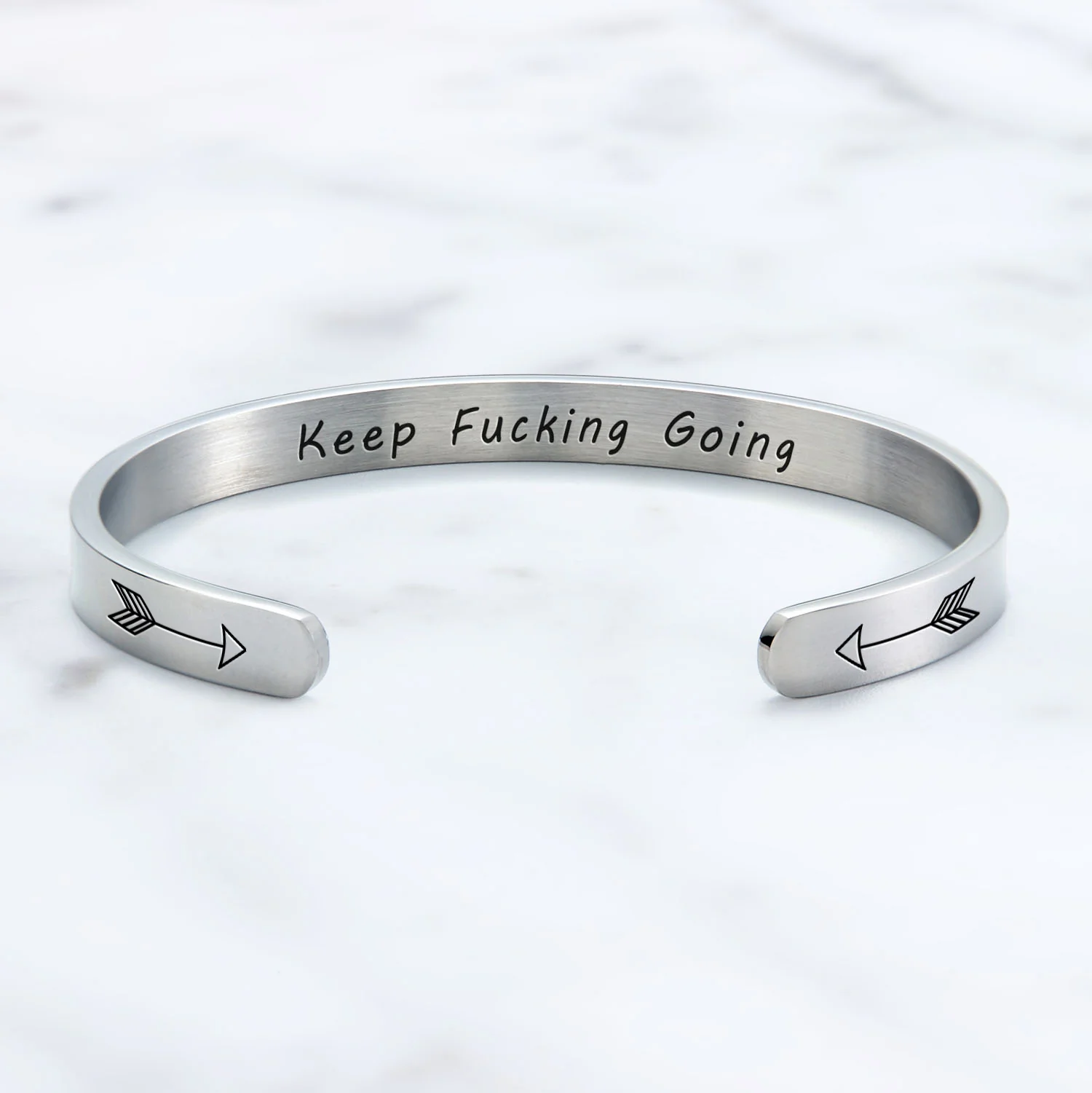 Keep Fucking Going Personalizable Cuff Bracelet - Image 6