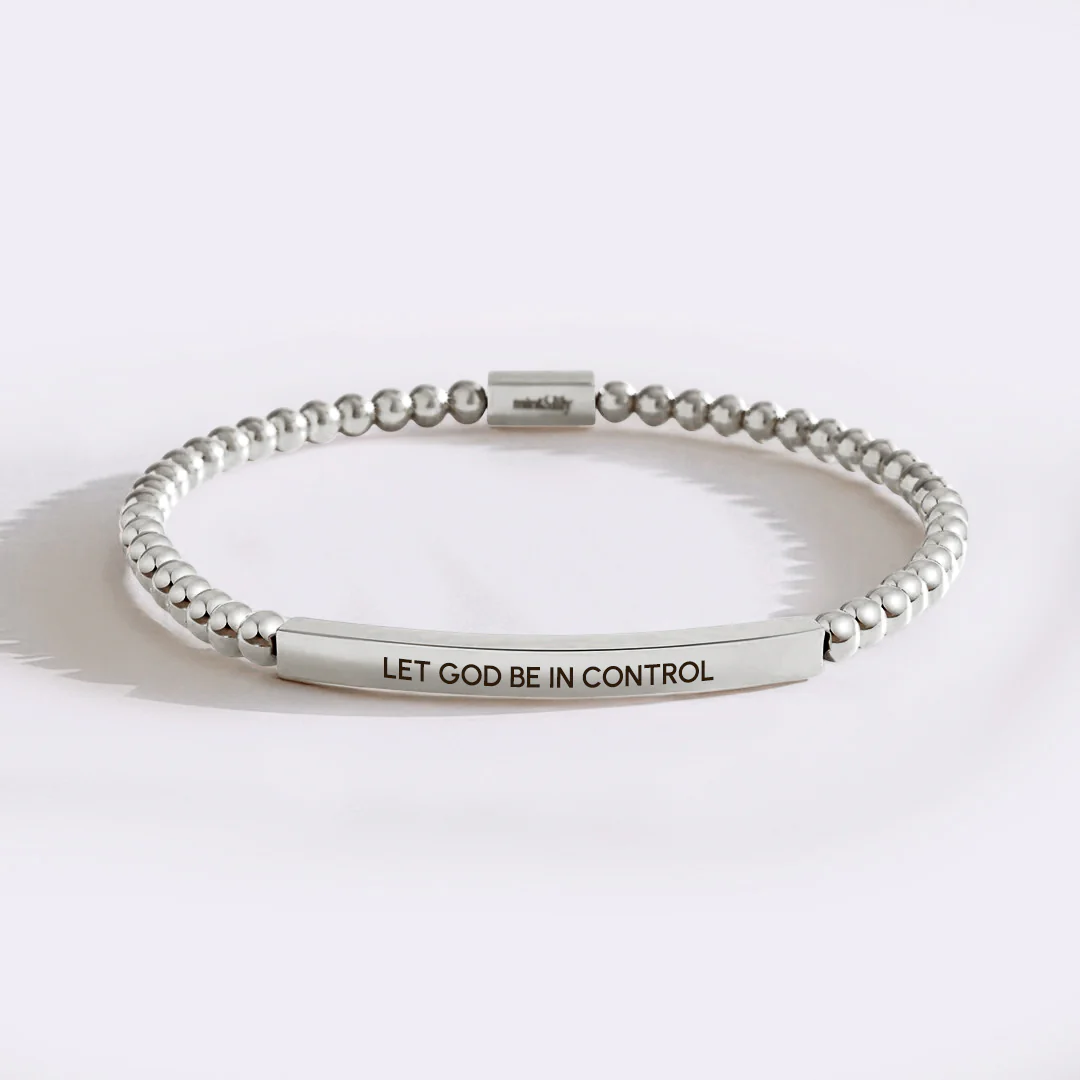 Let God Be In Control Beaded Inspire Bracelet - Image 14