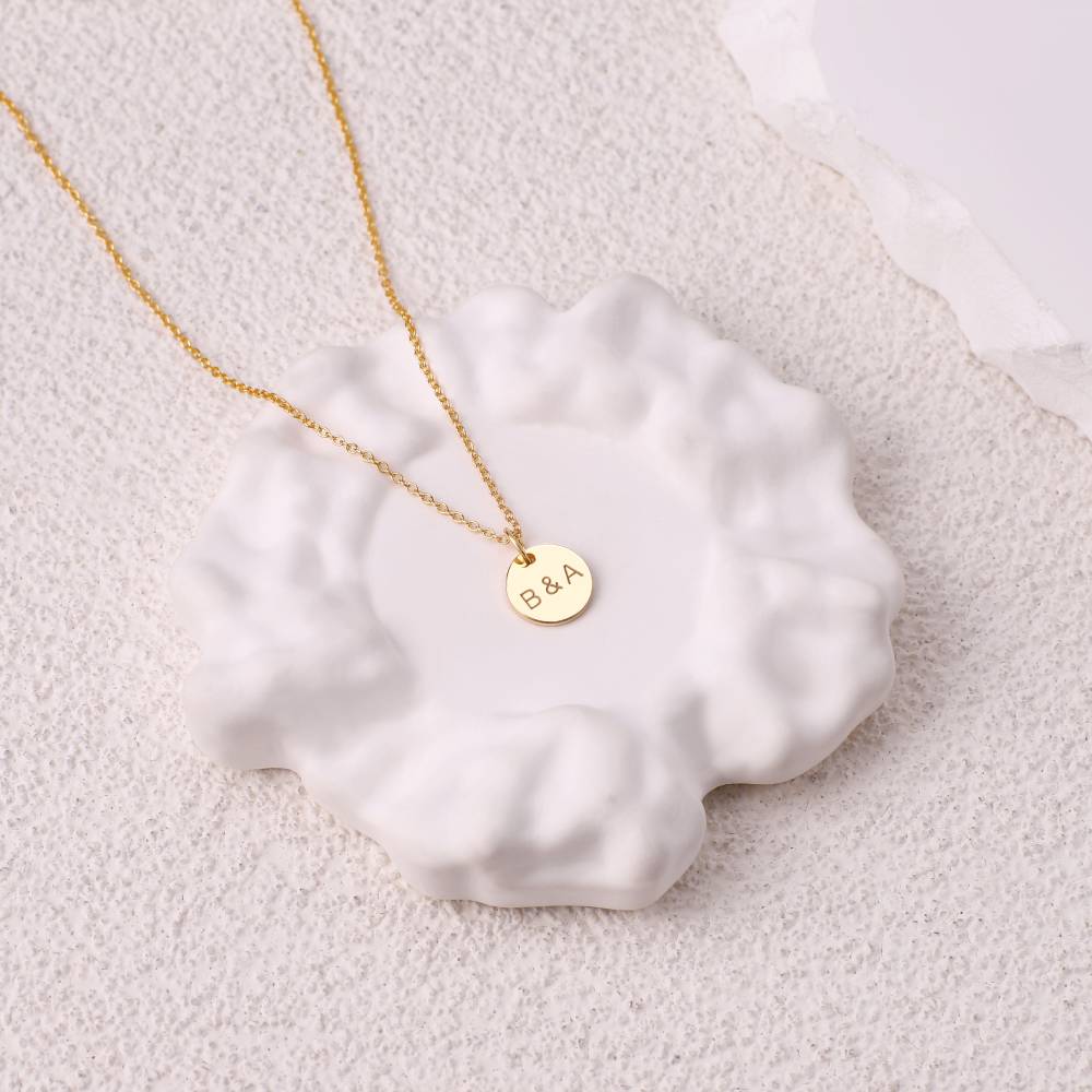 Love Disc Initial Necklace - Image 14