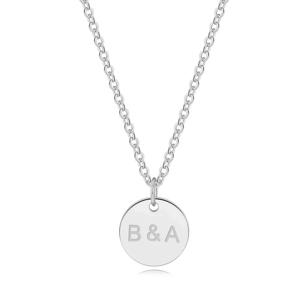 Love Disc Initial Necklace - Image 15