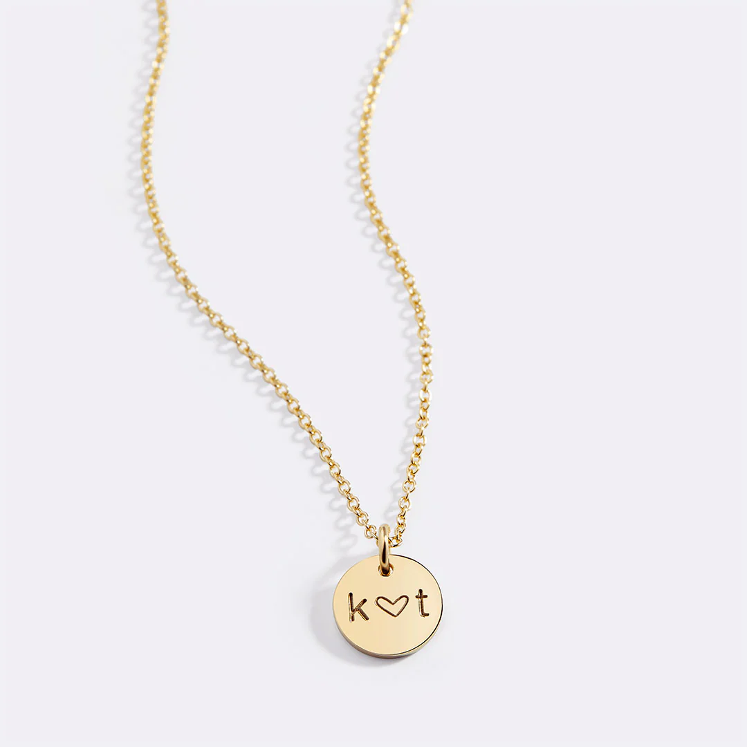 Love Disc Initial Necklace - Image 27