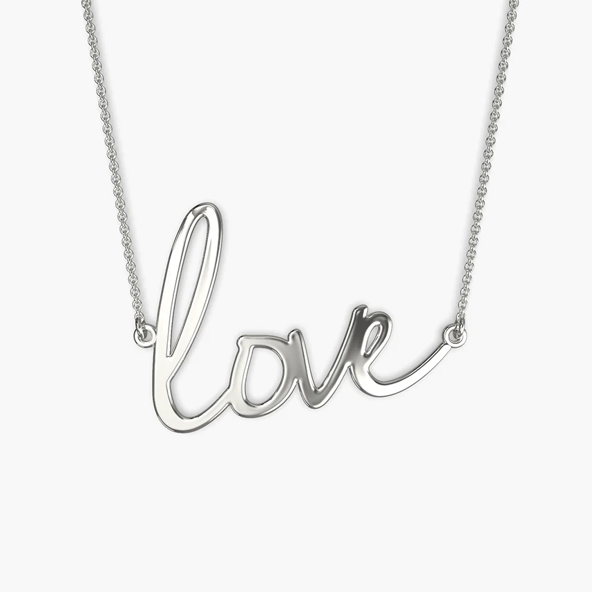 Love Script Necklace - Image 3