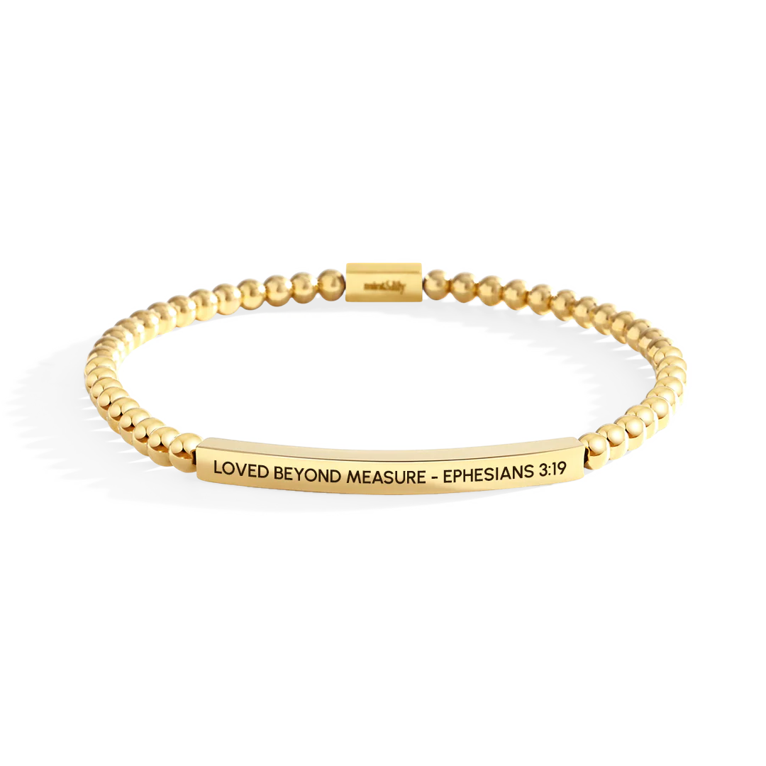 Loved Beyond Measure - Ephesians 3:19 Beaded Inspire Bracelet