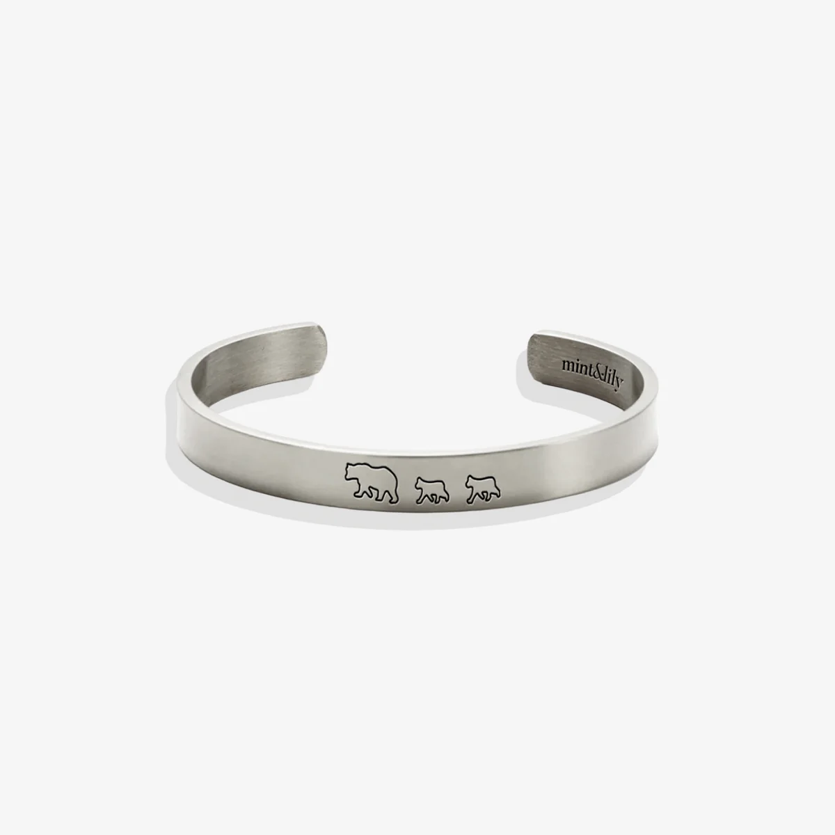 Mama Bear & Her Baby Bears Engraved Cuff Bracelet - Image 149