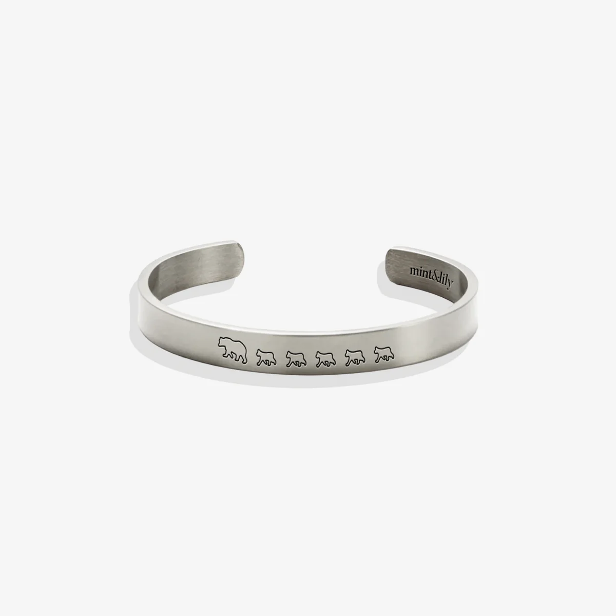 Mama Bear & Her Baby Bears Engraved Cuff Bracelet - Image 158
