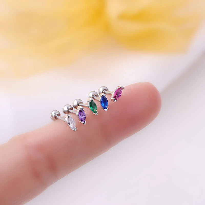 Marquis Gemstone Sleeper Stud Earrings - Image 7