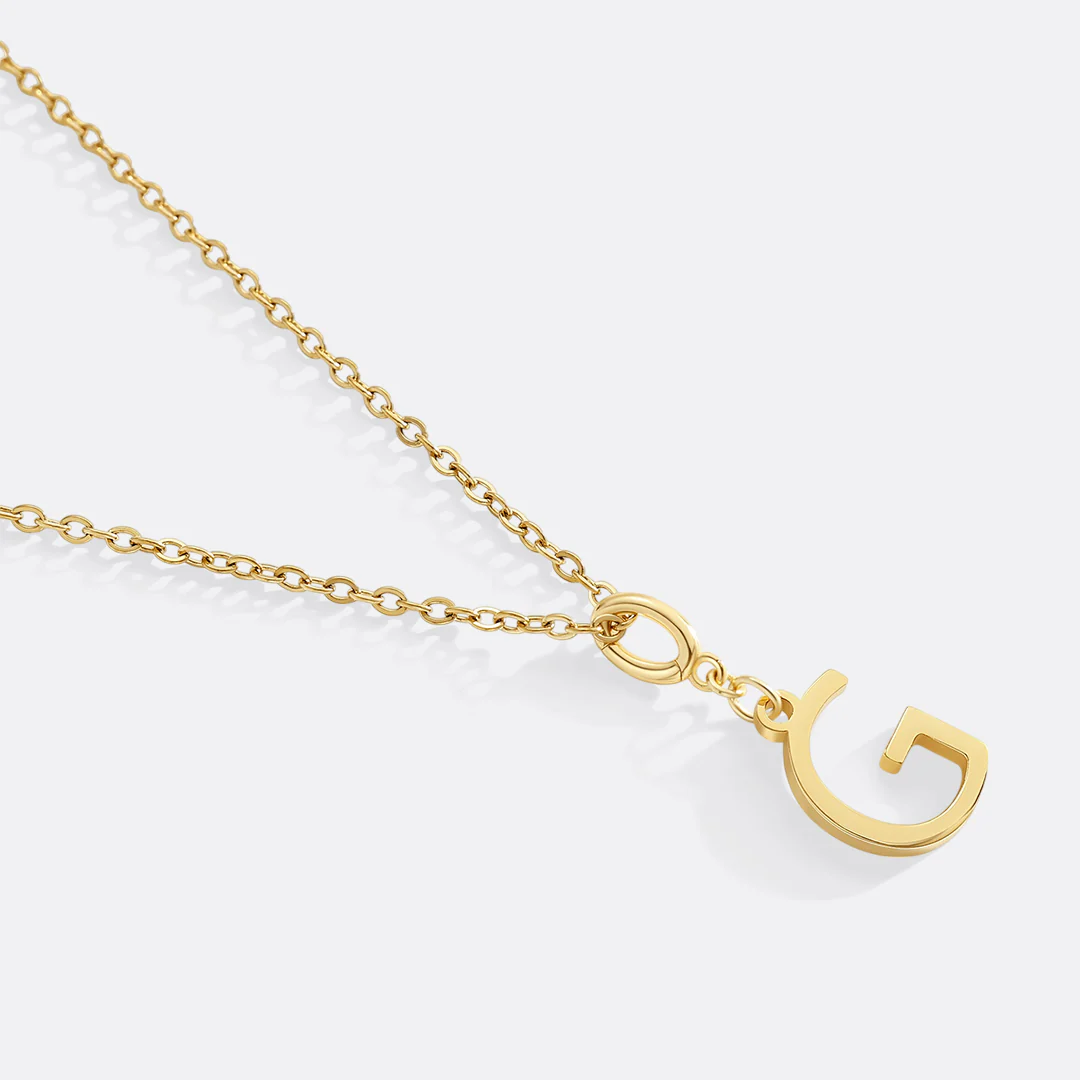 Minimalist Initial Charm Necklace - Image 12