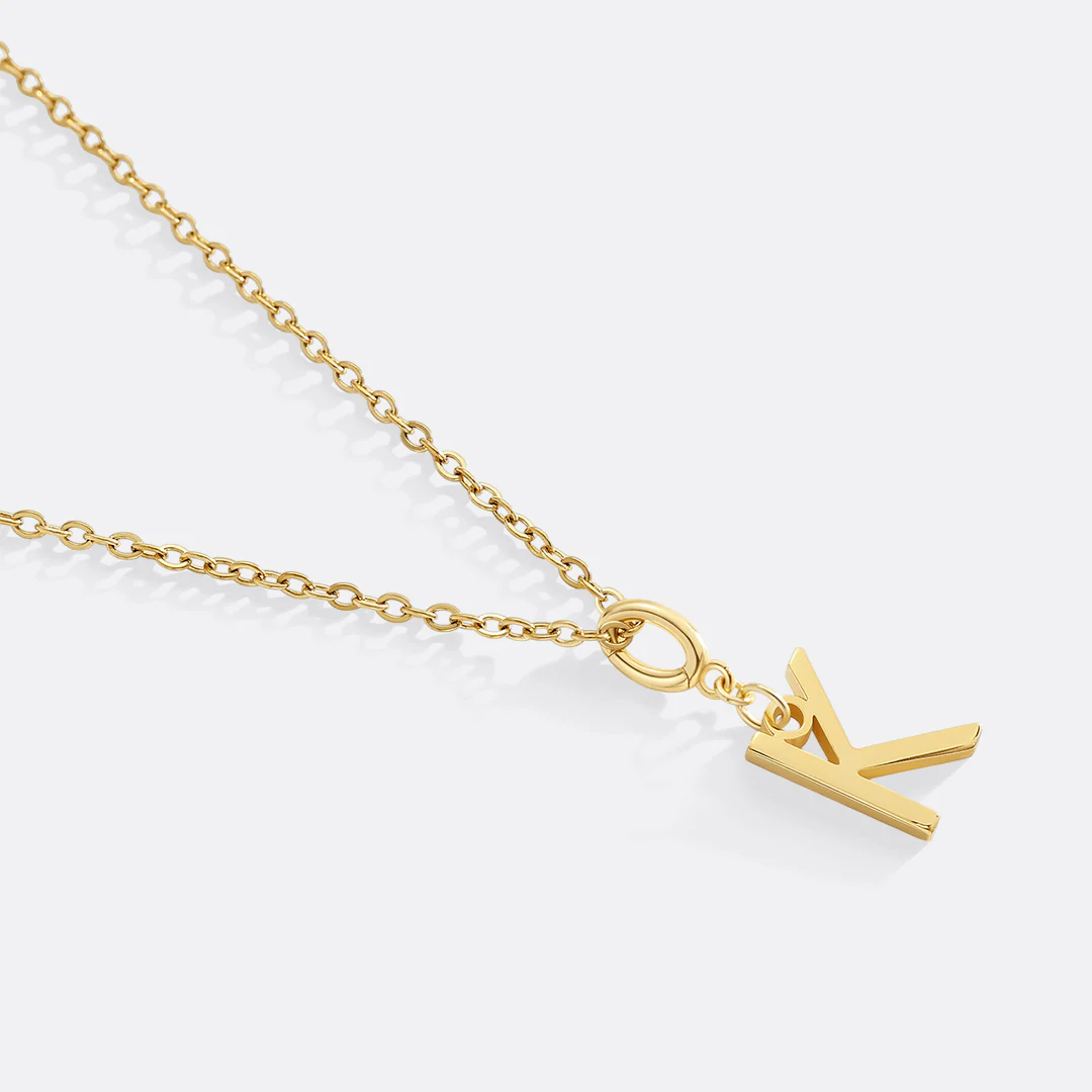 Minimalist Initial Charm Necklace - Image 16