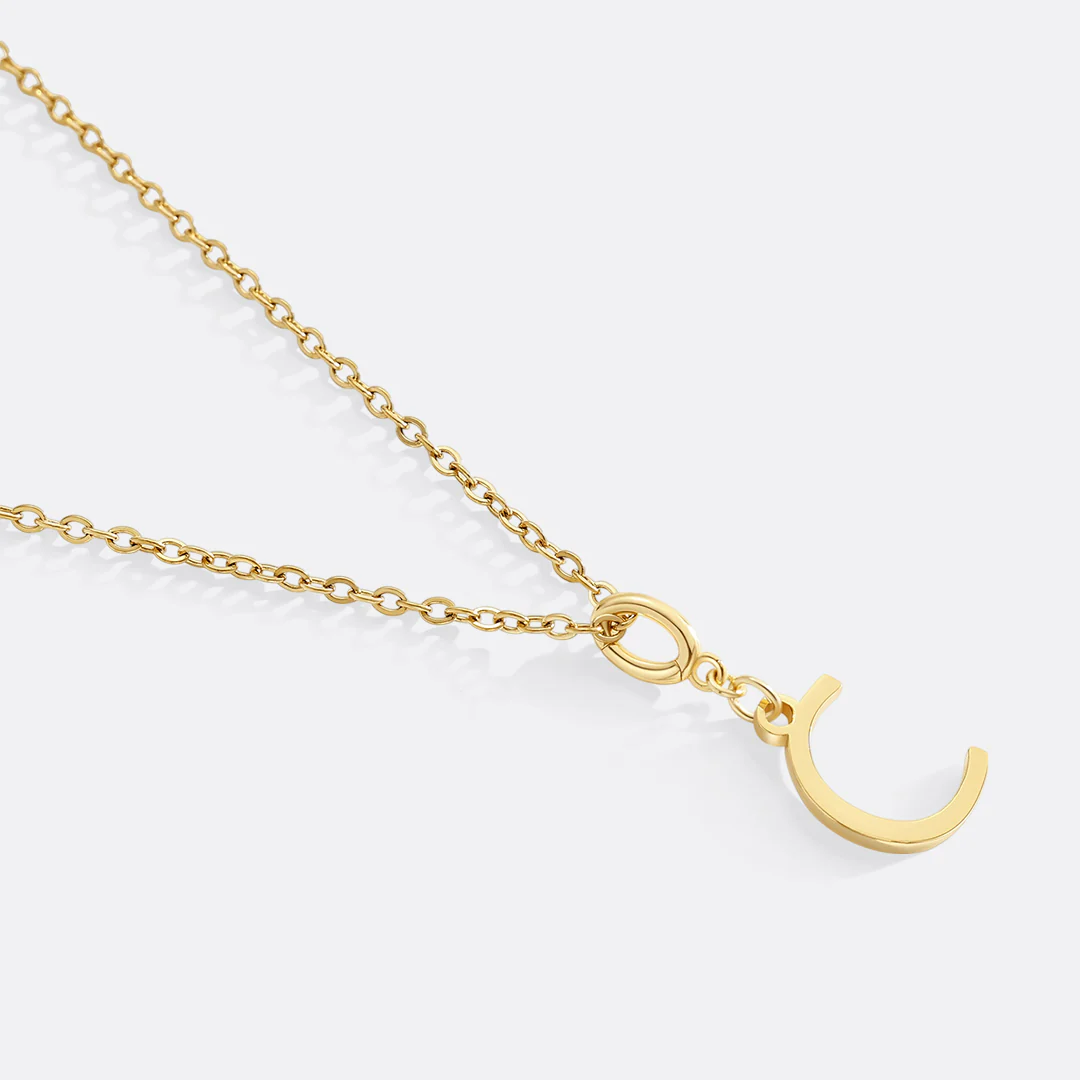 Minimalist Initial Charm Necklace - Image 8
