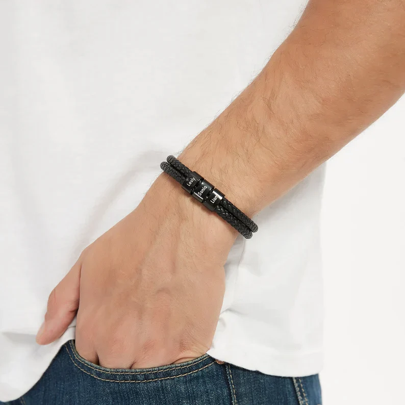 Minimalist Personalized Beaded Name Bracelet - Image 10