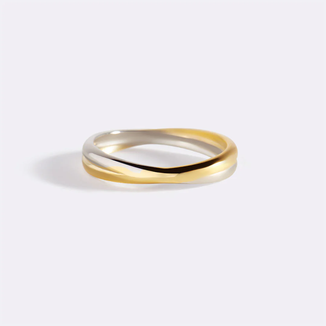 Mixed Metal Crossover Ring - Image 4