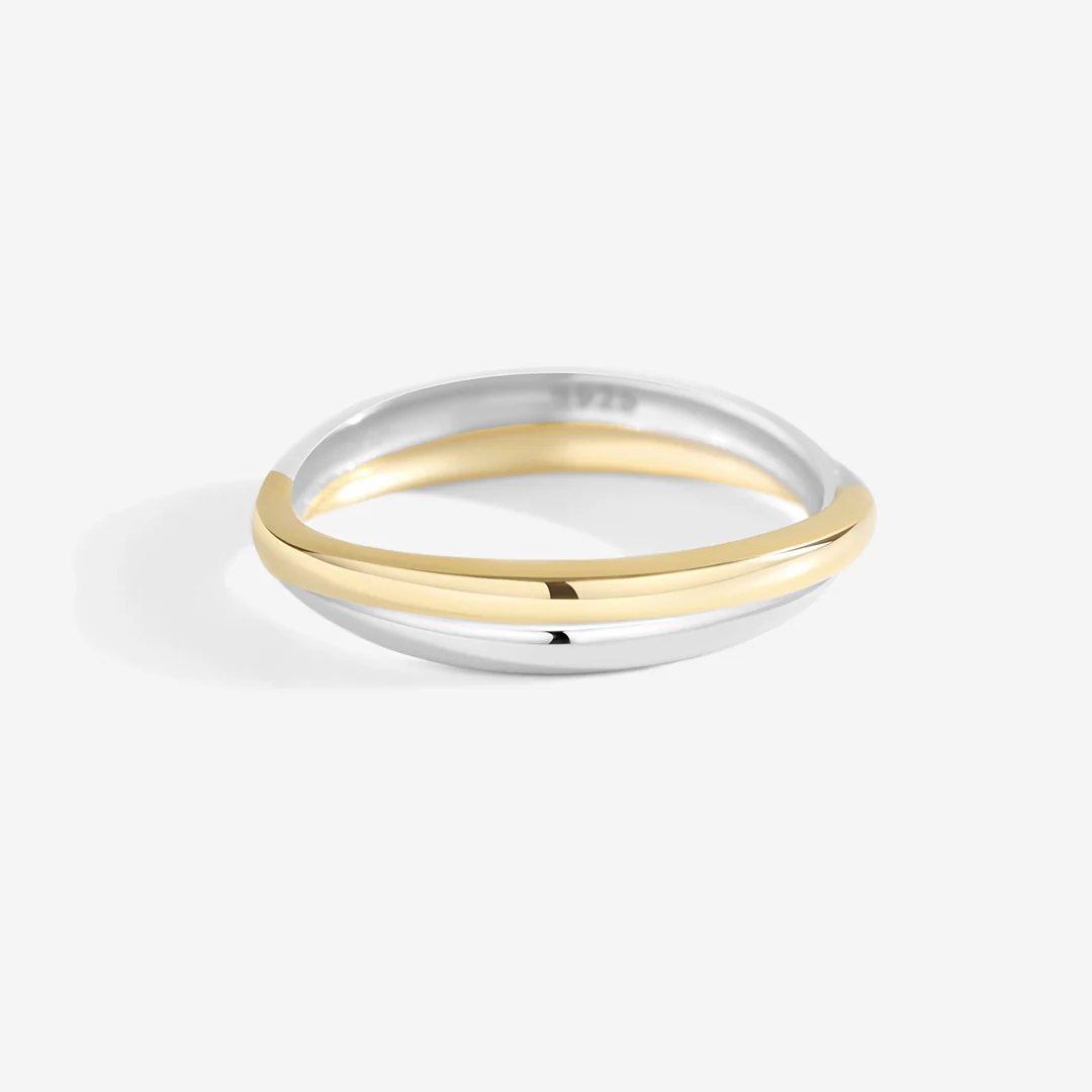 Mixed Metal Crossover Ring - Image 5