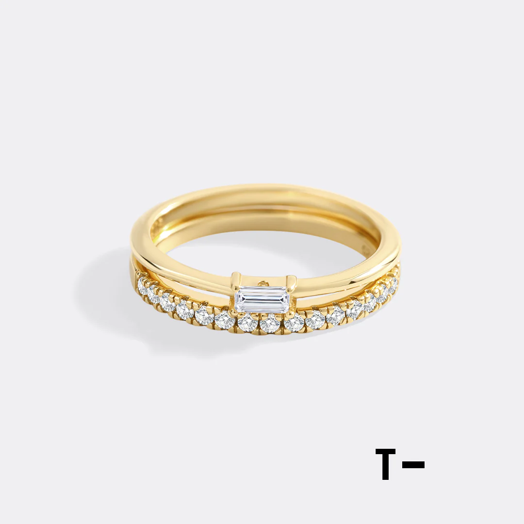 Morse Code and Micro Pave Eternity Ring Stacking Set - Image 26