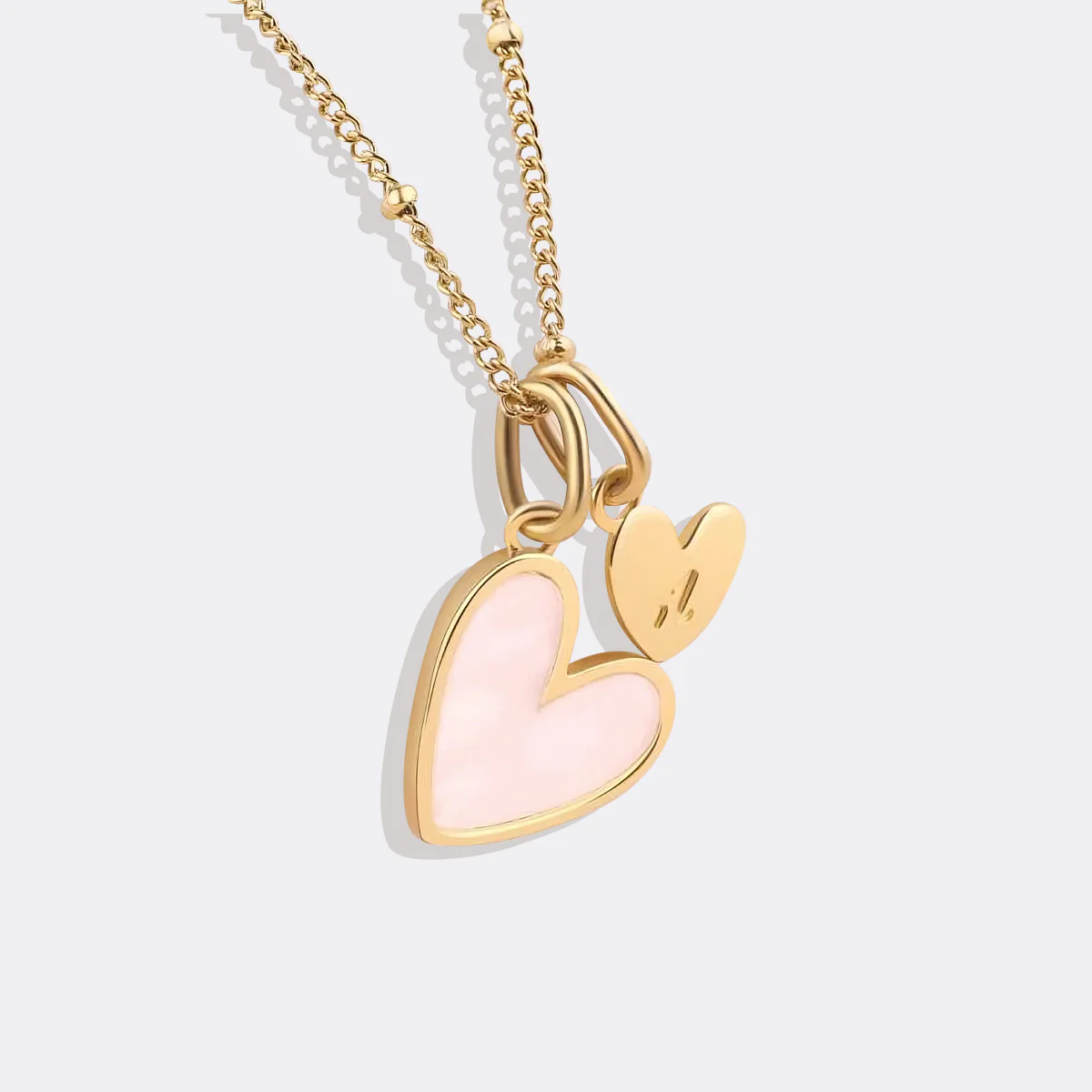 Mother Of Pearl Heart Initial Necklace - Image 10
